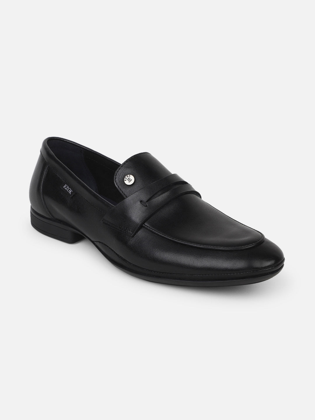 Ezok Men Leather Loafer Mocassins ( Black )