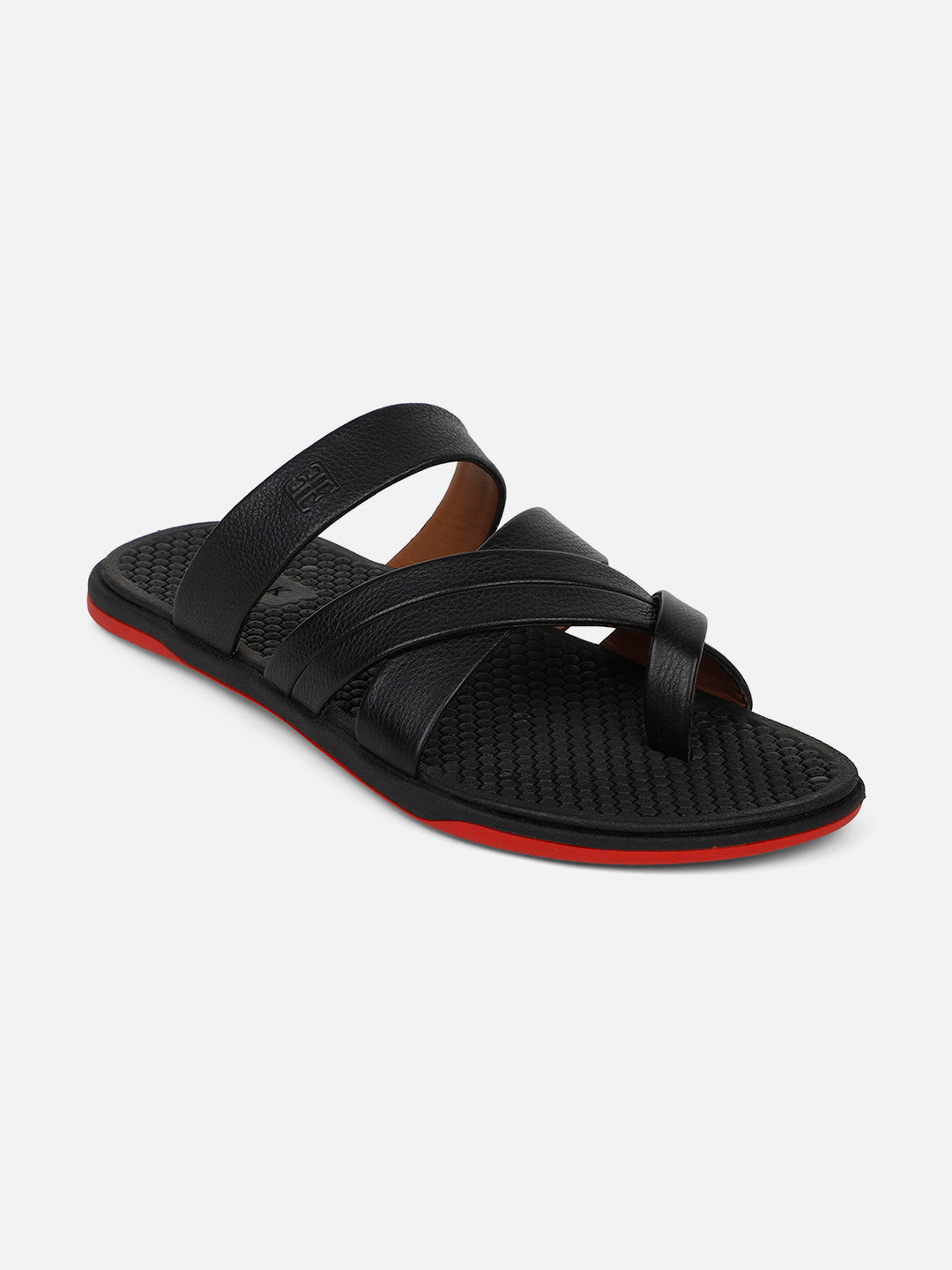 Leather Black sandal for men