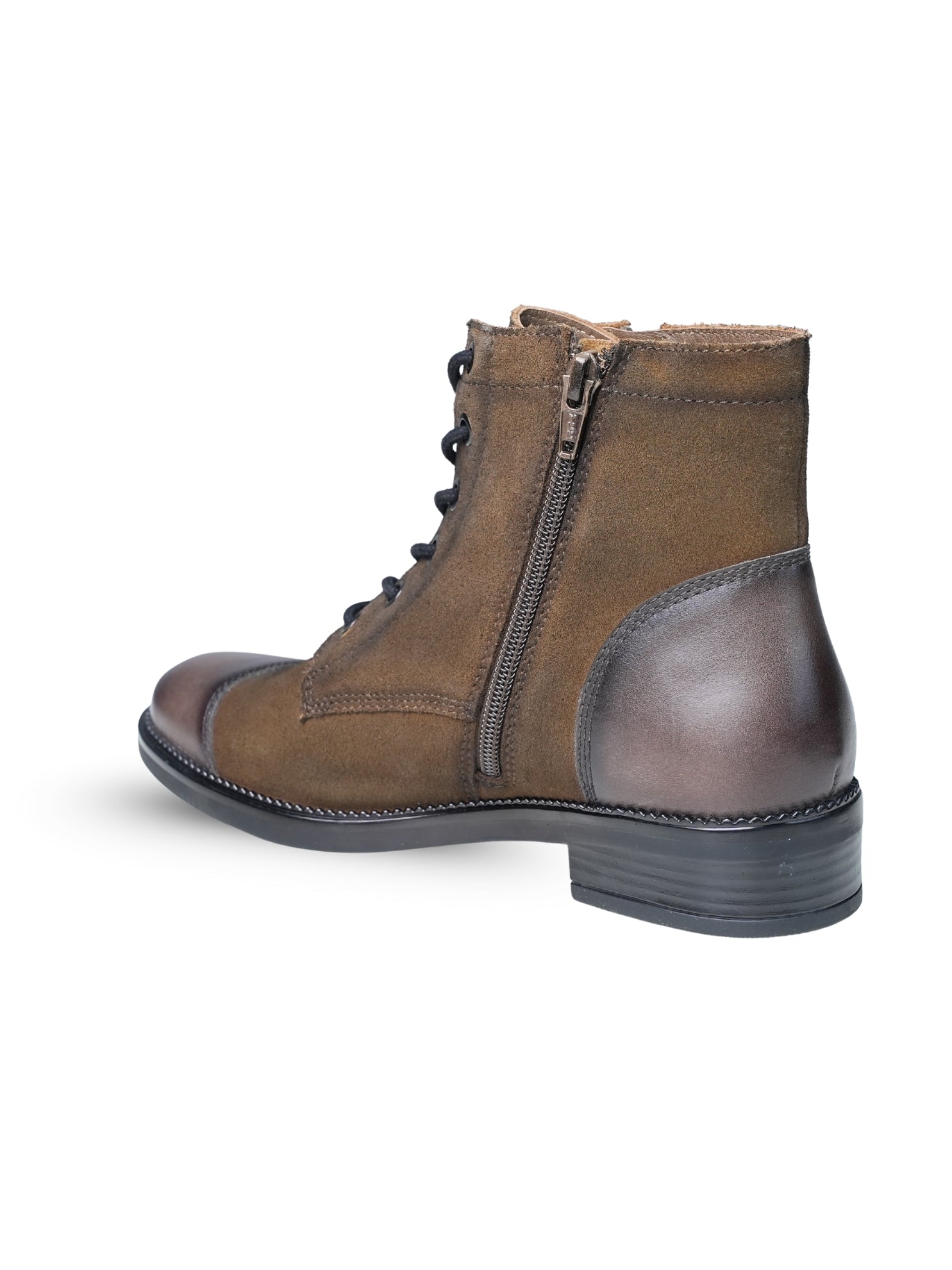 Ezok Women's Casual Leather Boots | Stylish Lace-Up Design with Cushioned Insole | Durable, Comfortable & Trendy for Daily Wear