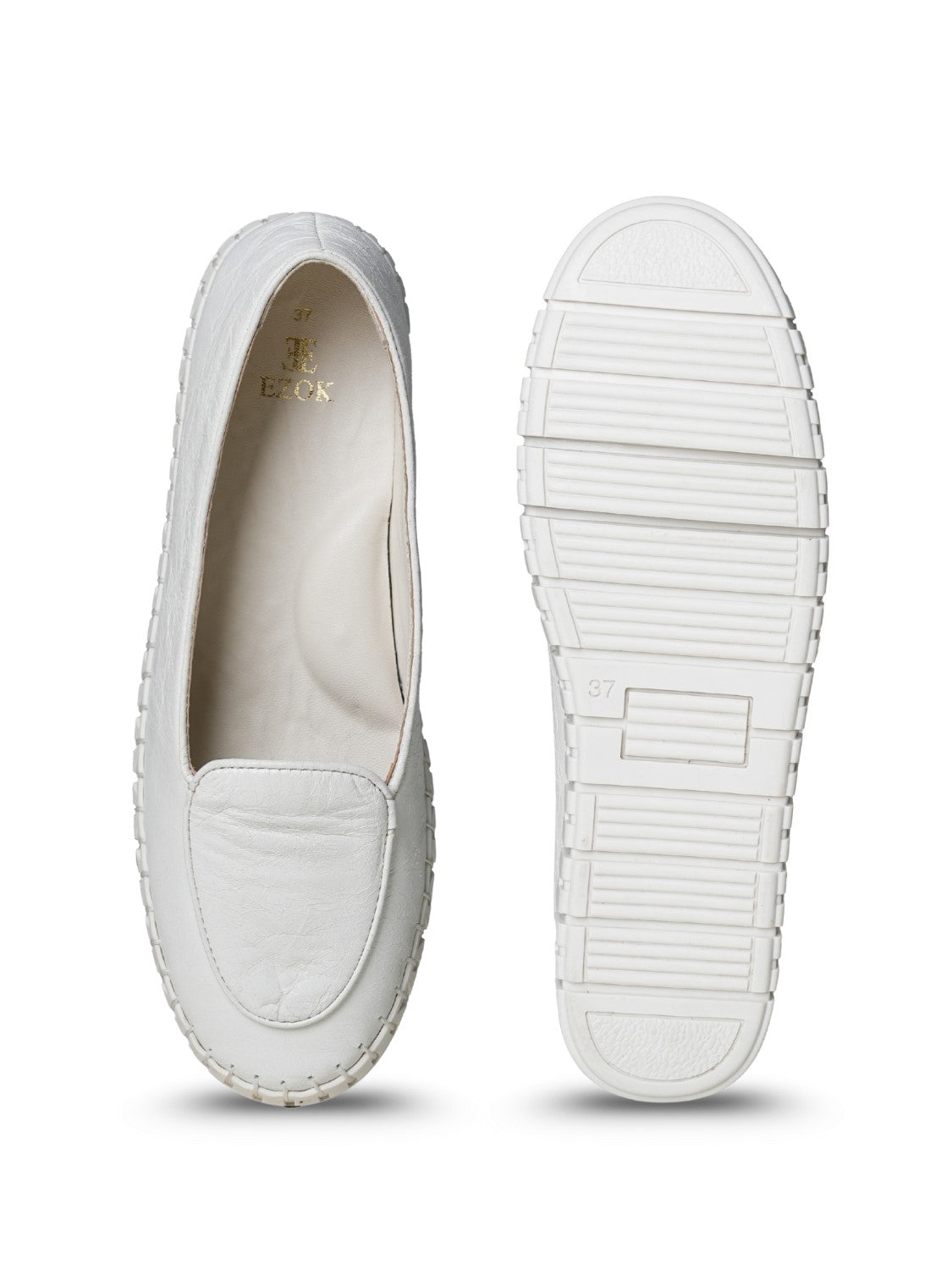 EZOK Women's Leather Loafers | Stylish Slip-On Design with Cushioned Insole | Durable, Comfortable & Trendy for Casual Wear