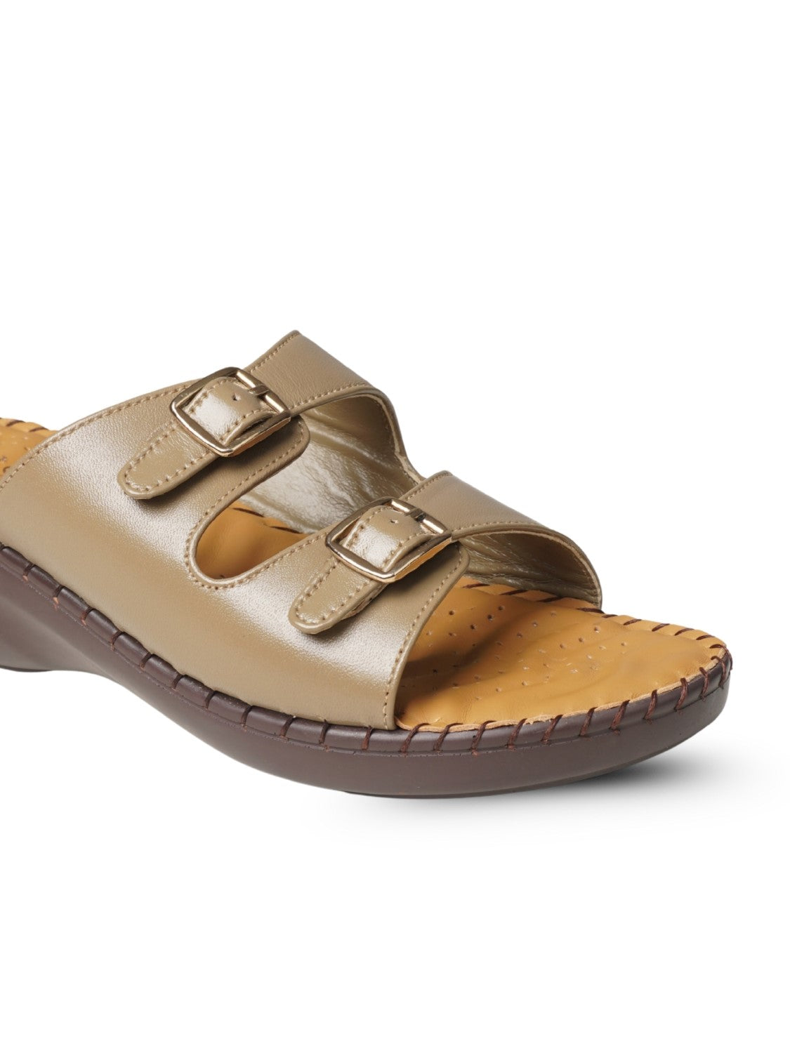 Ezok Women's Casual Genuine Leather Sandals | Stylish Open-Toe Design with Cushioned Insole | Comfortable & Trendy for Everyday Wear