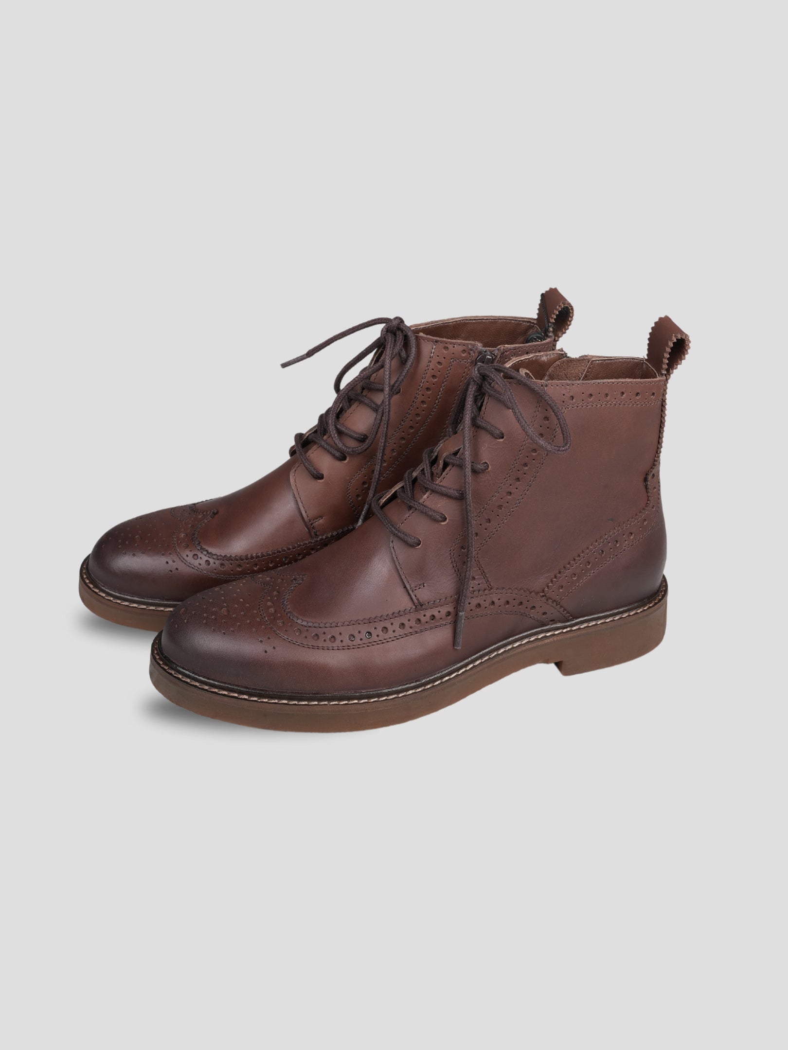 Ezok lace Up leather Boots for Men