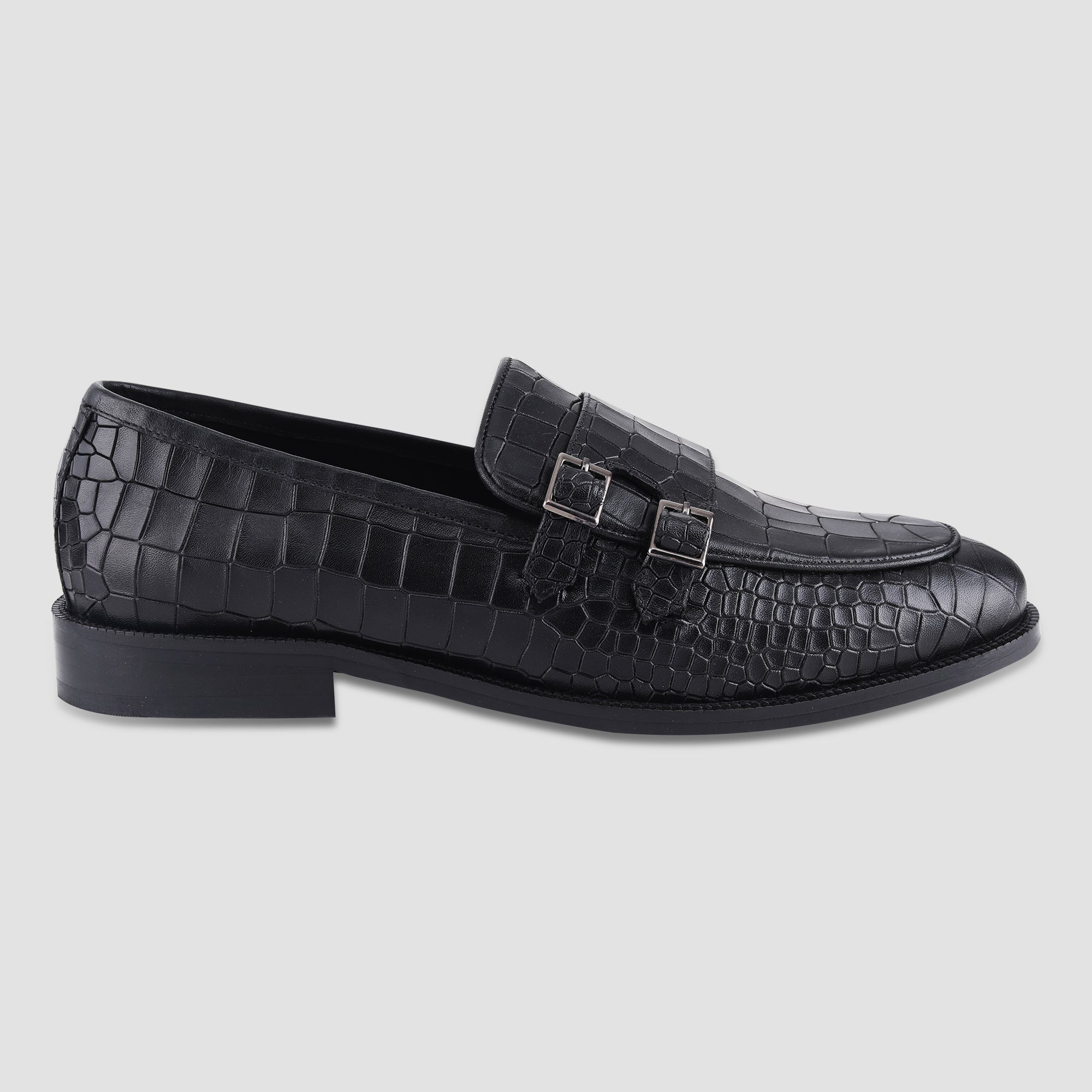 Ezok Black Leather Loafer For Men