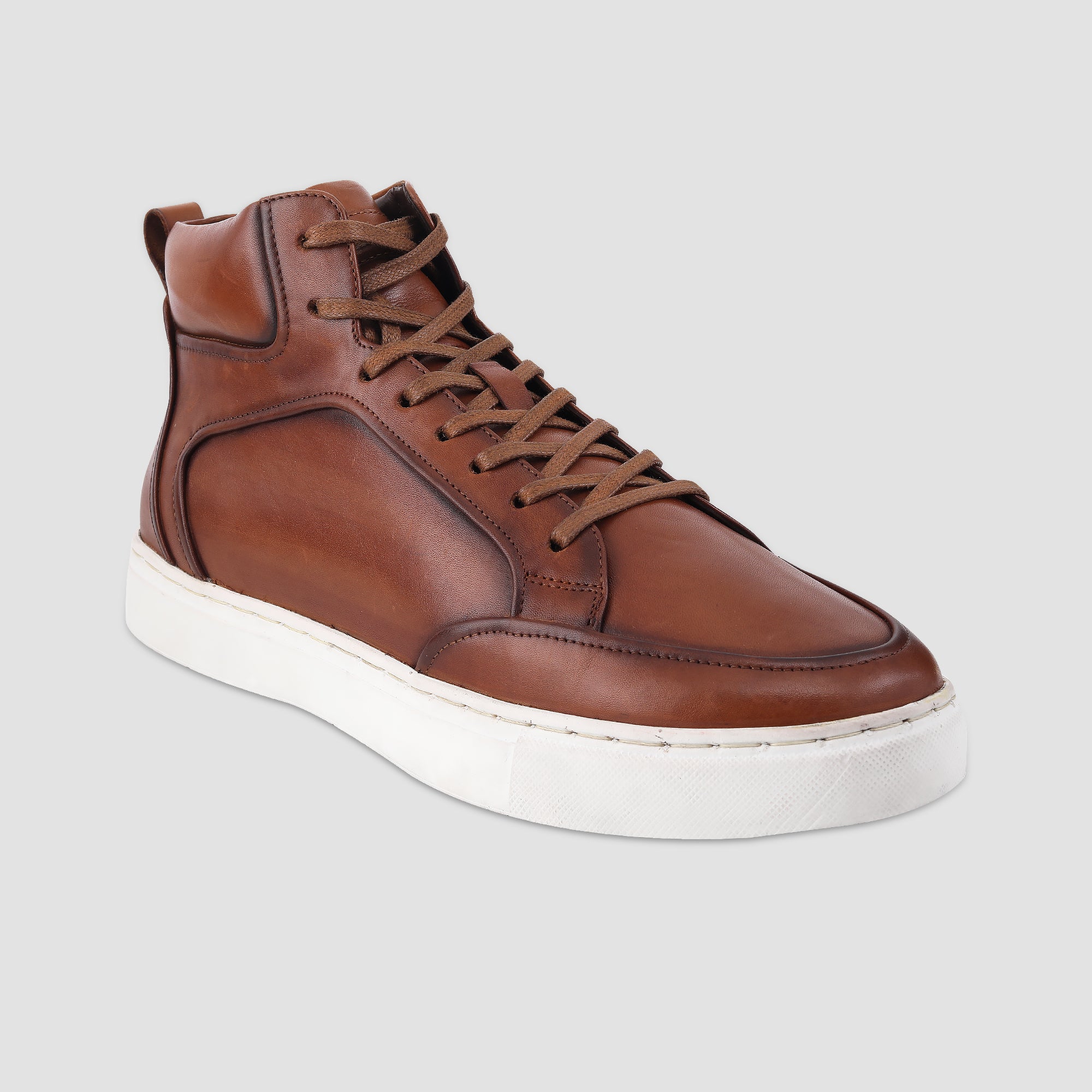 Ezok Tan Leather Sneaker For Men