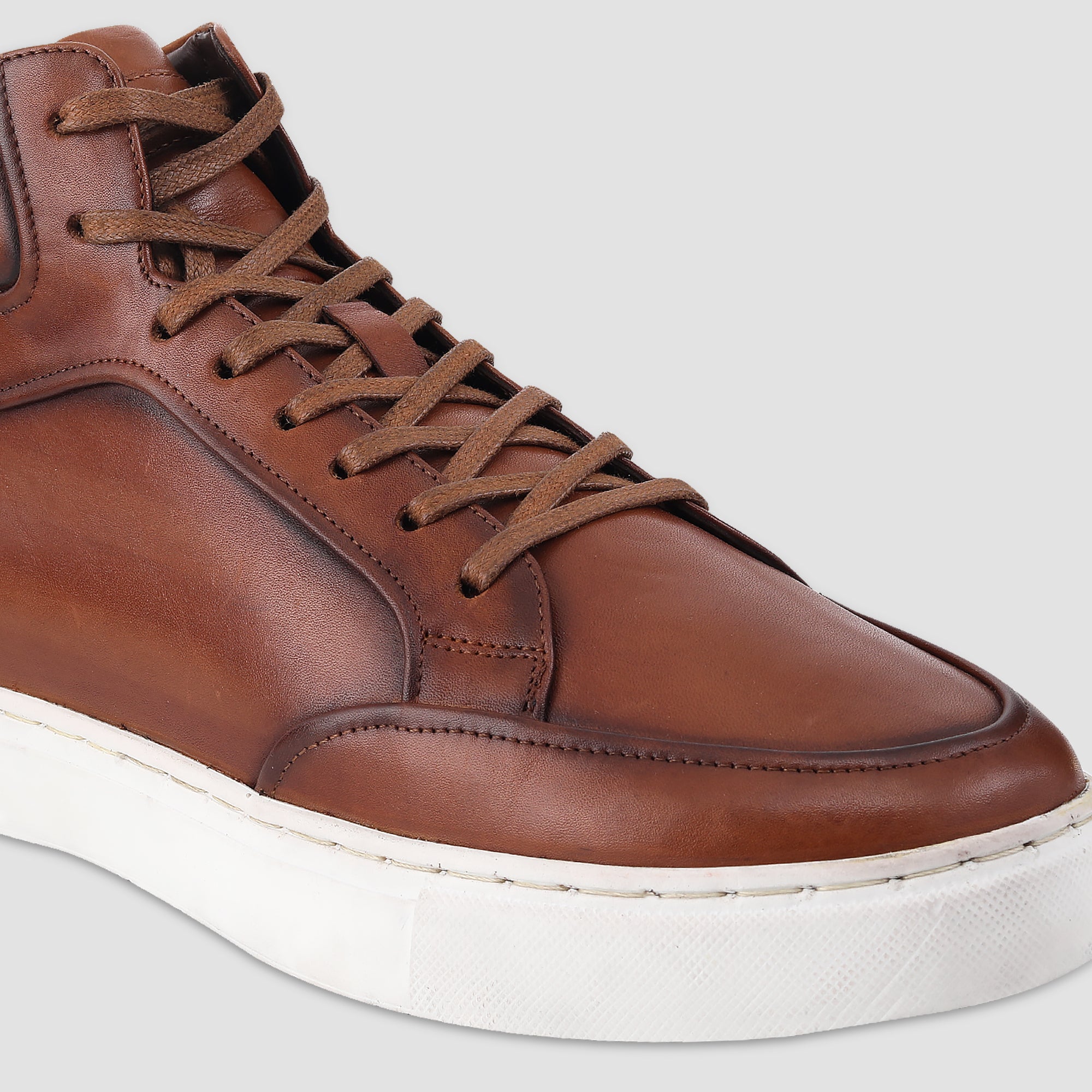 Ezok Tan Leather Sneaker For Men