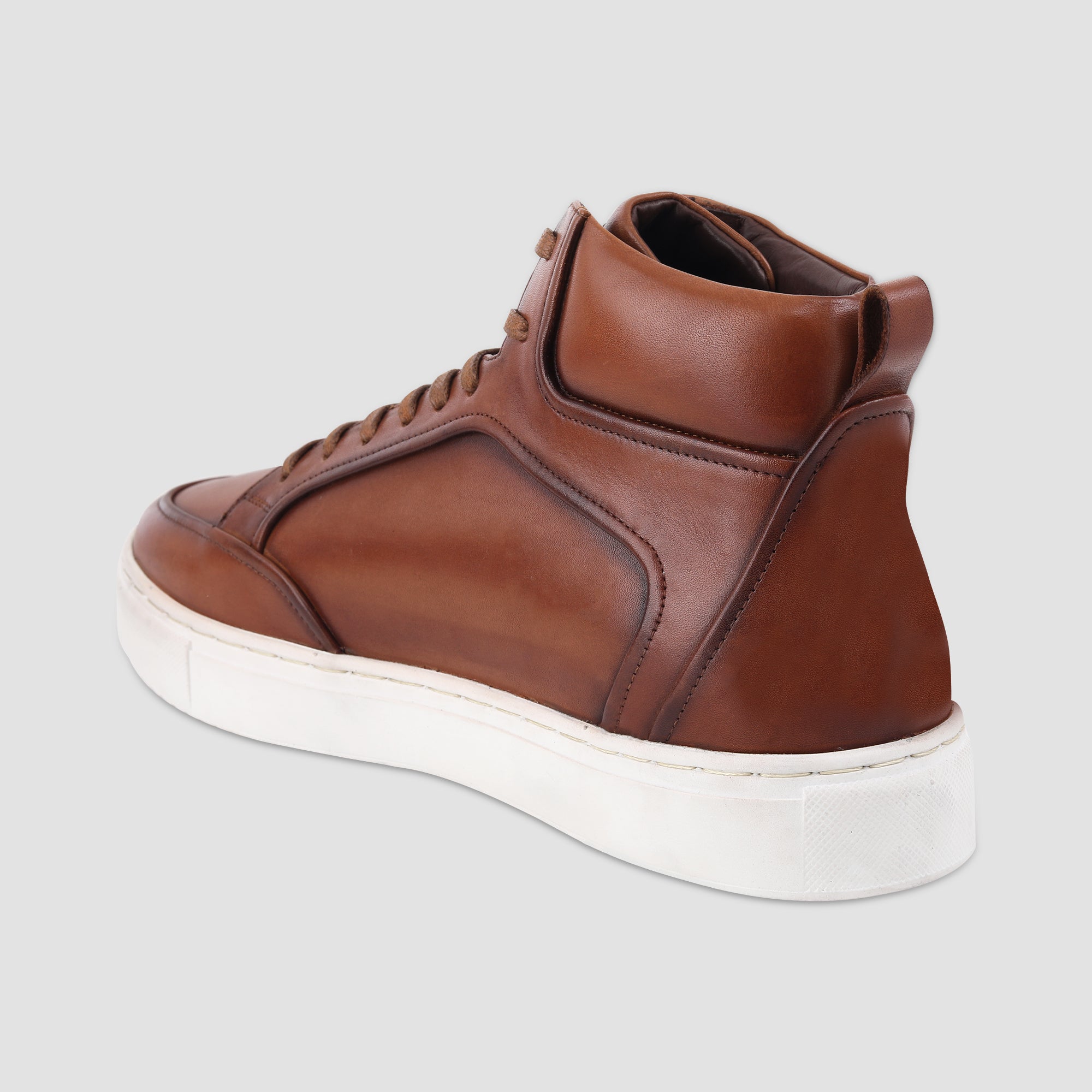 Ezok Tan Leather Sneaker For Men