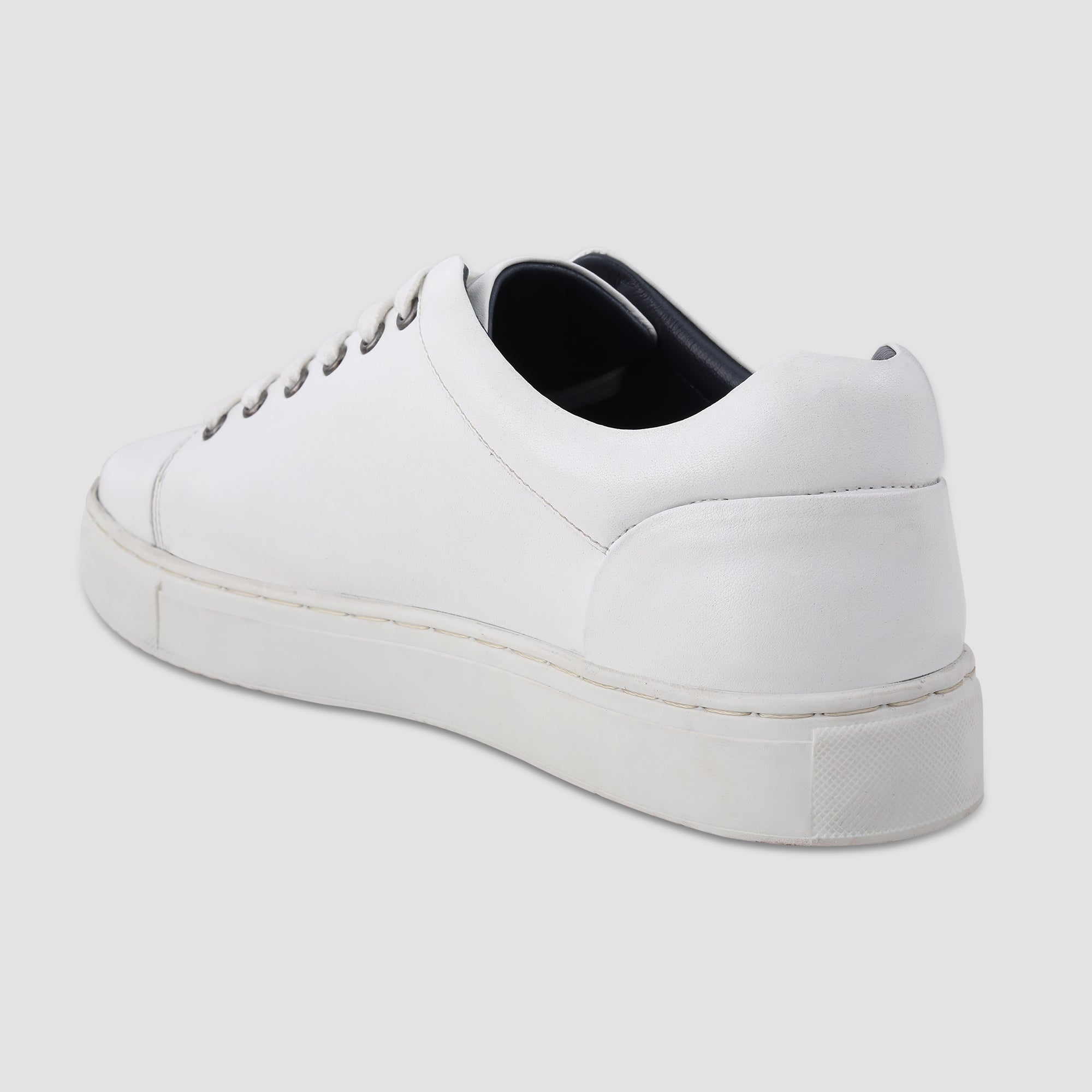 Ezok White Leather Sneaker For Men