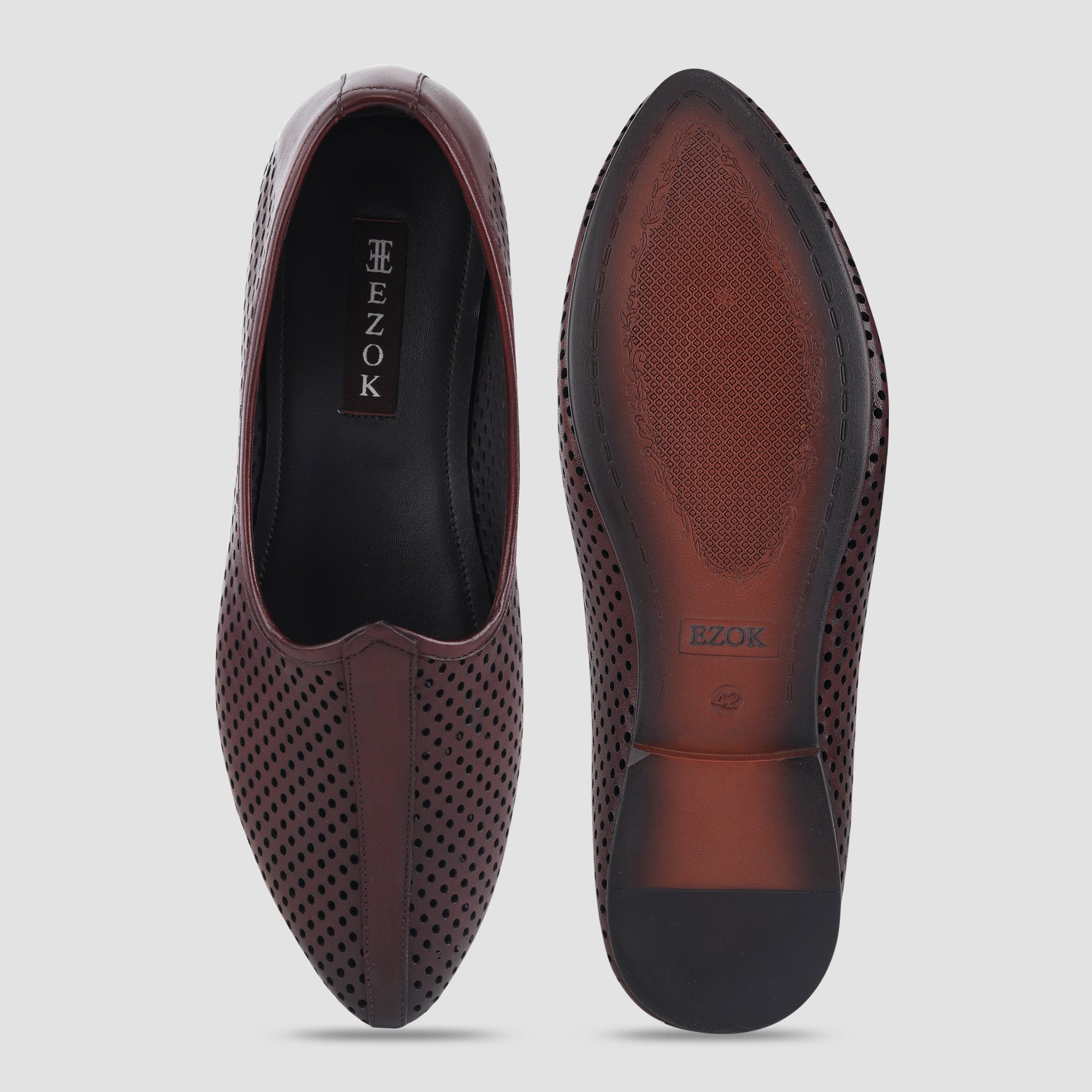 Ezok Leather Casual Shoes For Men