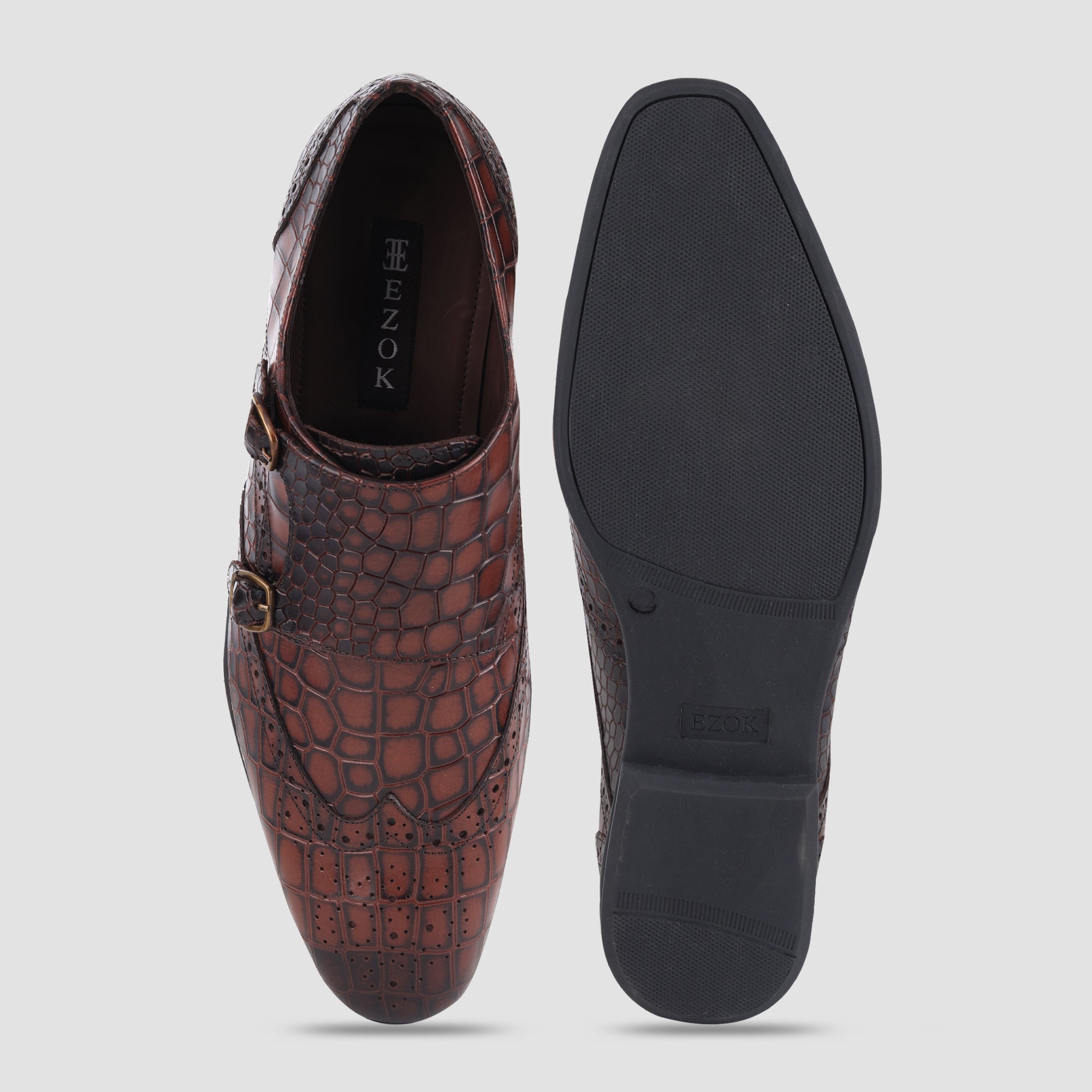 Ezok Tan Leather Loafer For Men