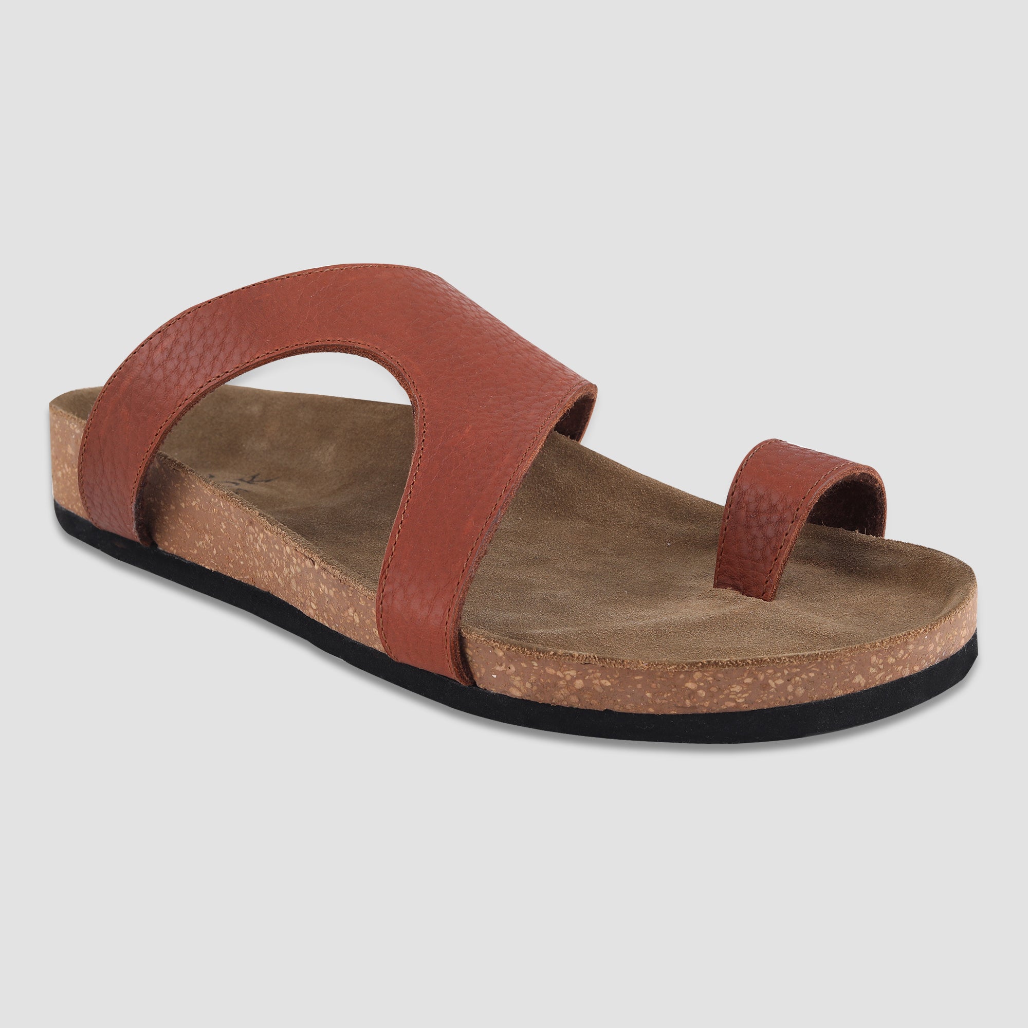 Ezok Tan Leather Sandal For Men