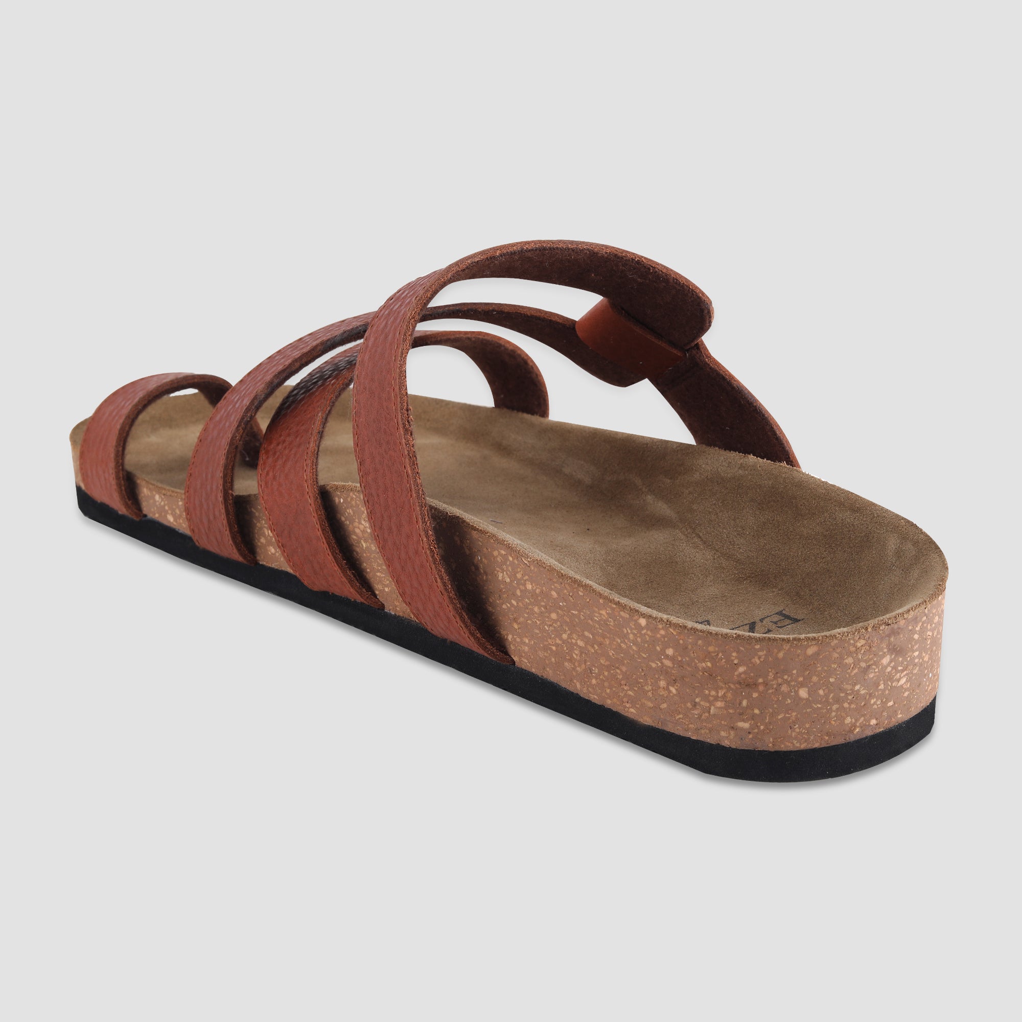 Ezok Tan Leather Sandal For Men