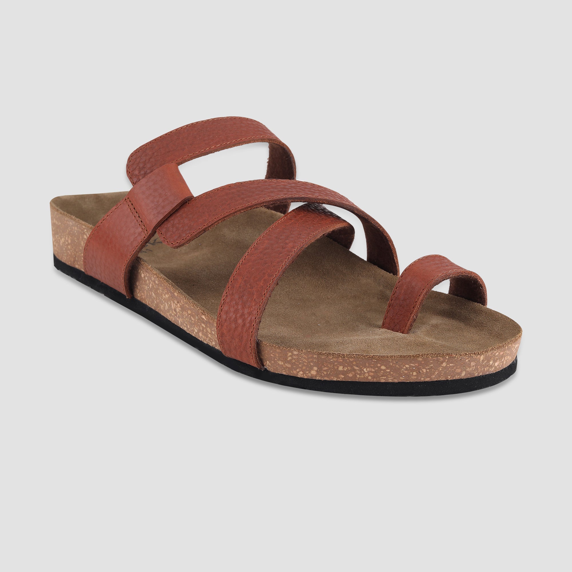 Ezok Tan Leather Sandal For Men
