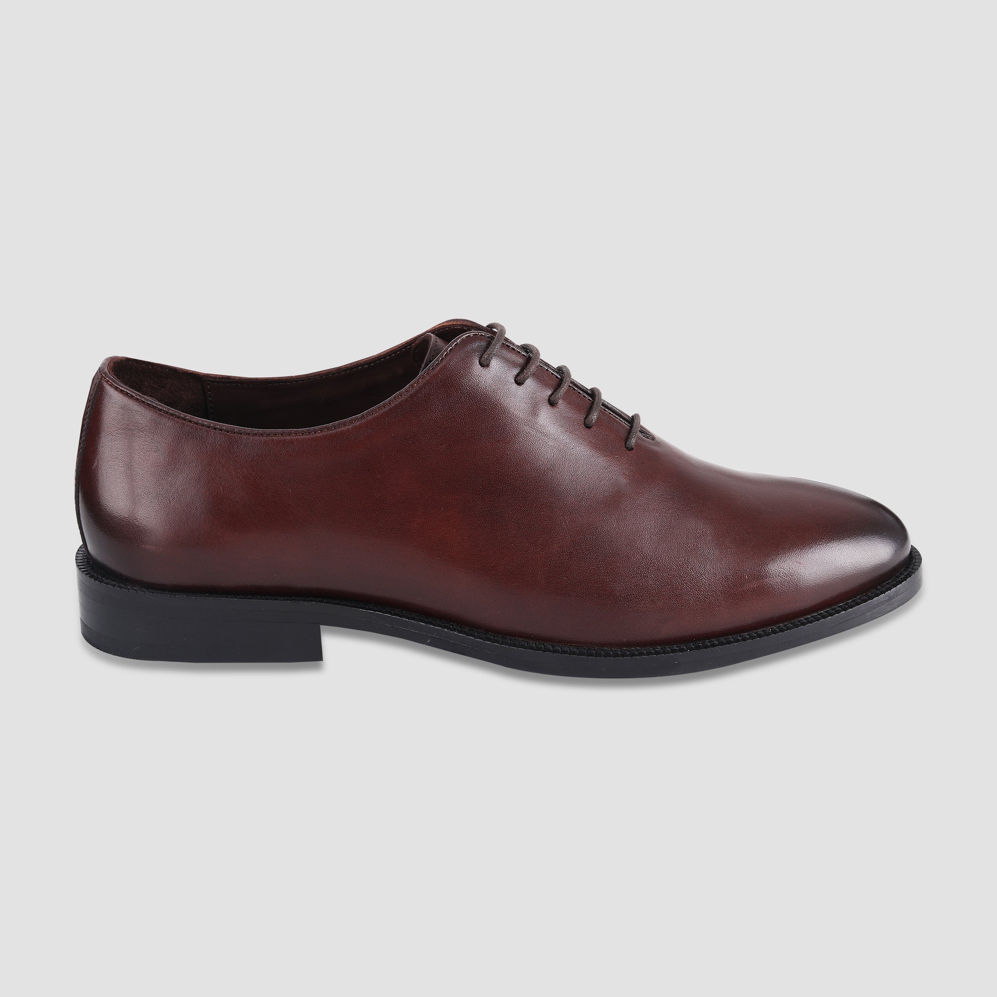 Ezok Brown Leather Formal Shoes For Men
