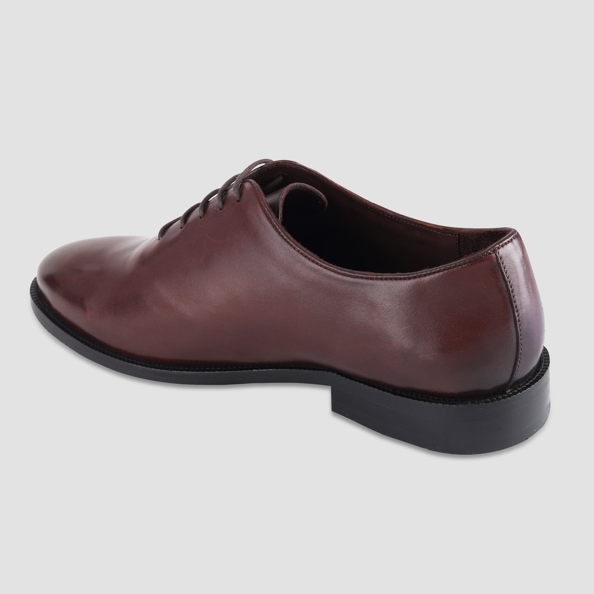 Ezok Brown Leather Formal Shoes For Men