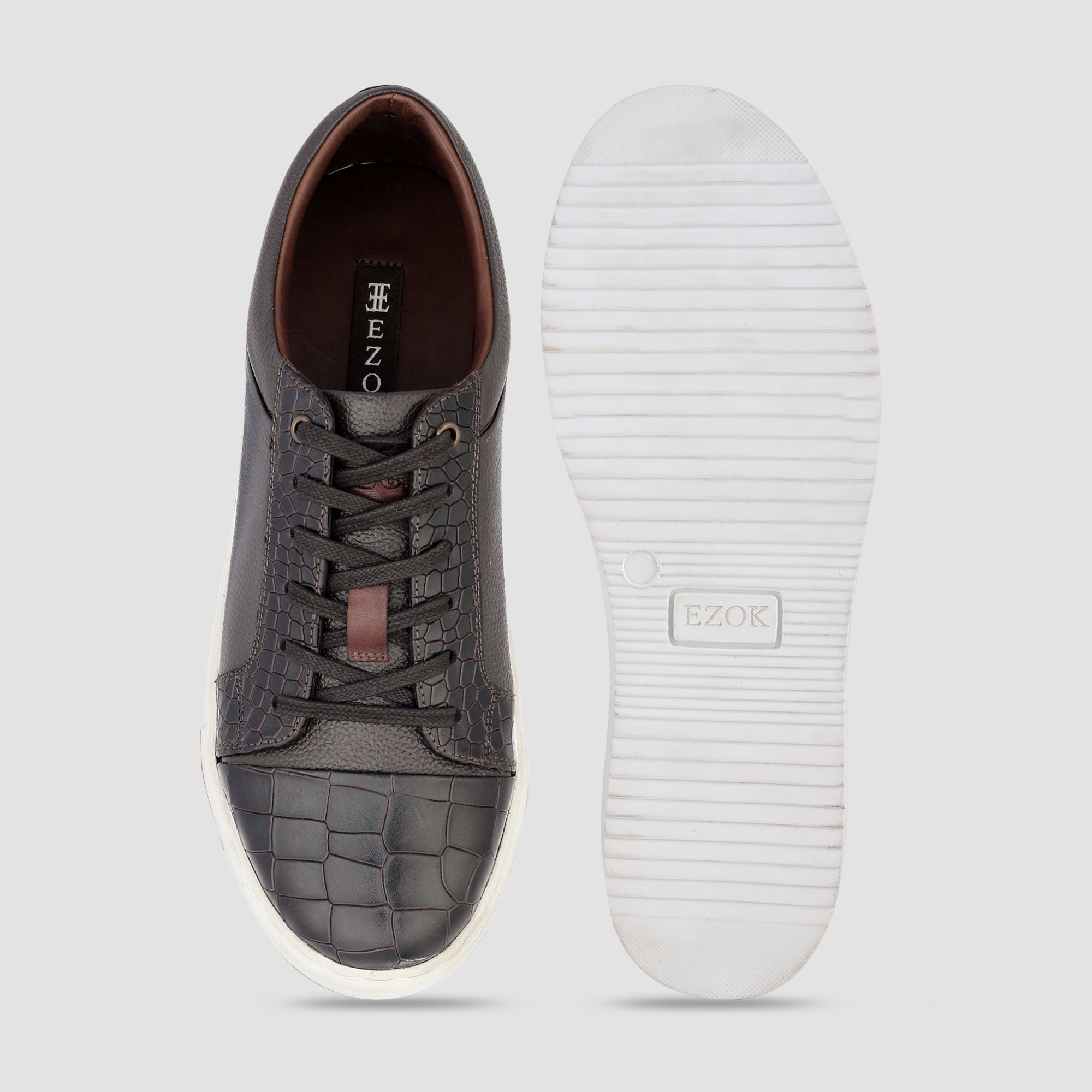 Ezok Leather Sneaker Shoes For Men