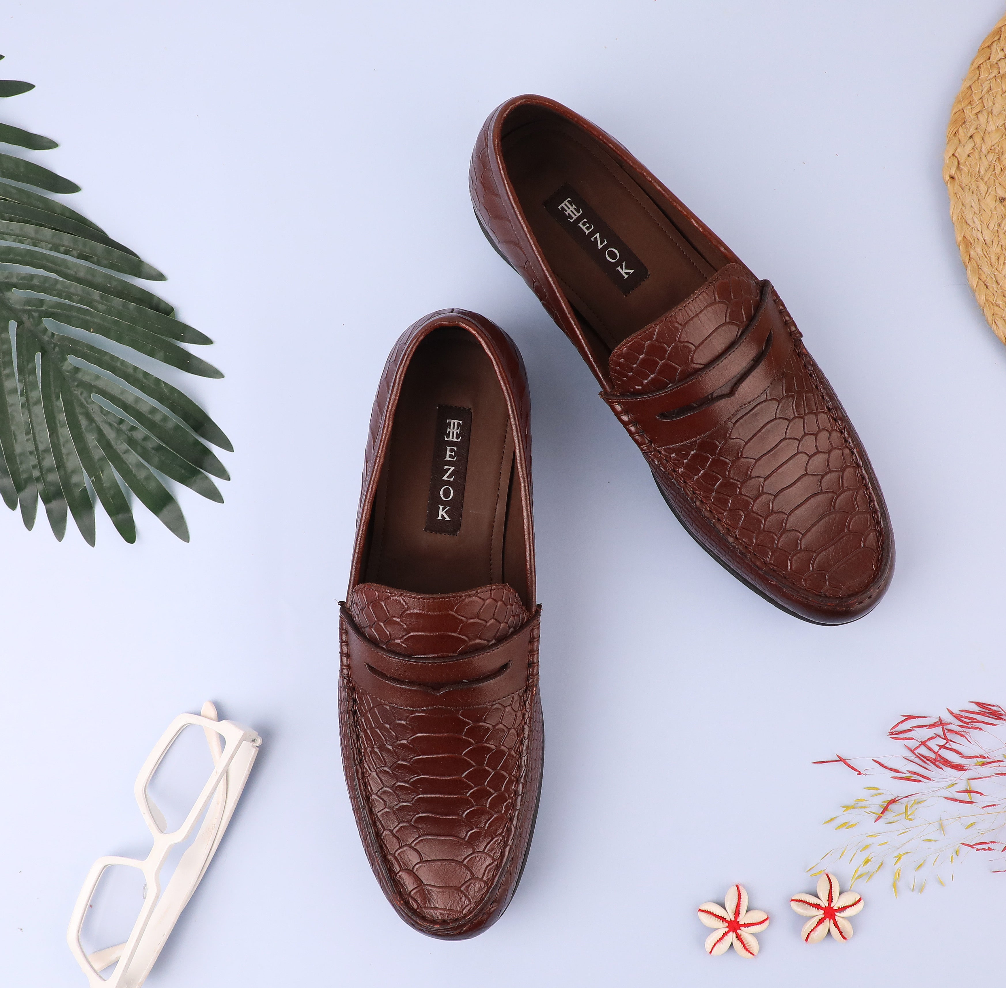 Ezok Leather Casual Shoes For Men