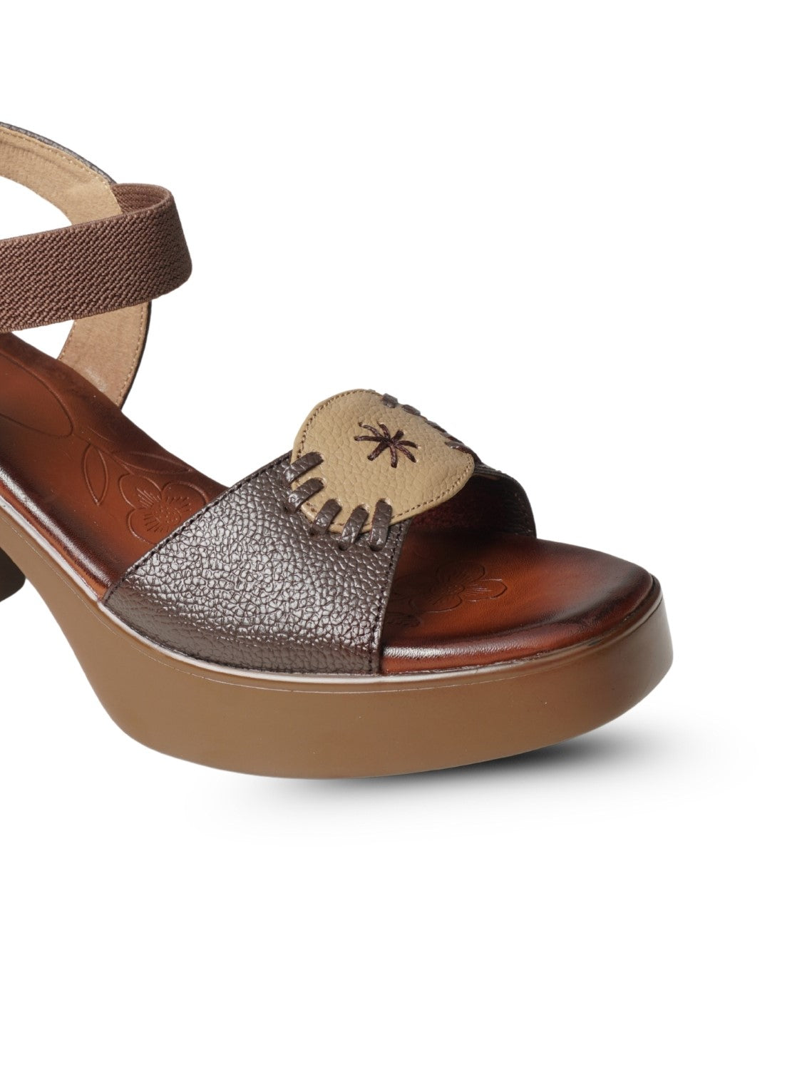 Ezok Women's Casual Genuine Leather Sandals | Stylish Open-Toe Design with Cushioned Insole | Comfortable & Trendy for Everyday Wear