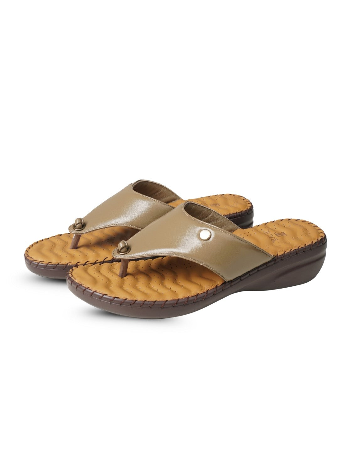 Ezok Women's Casual Genuine Leather Sandals | Stylish Open-Toe Design with Cushioned Insole | Comfortable & Trendy for Everyday Wear