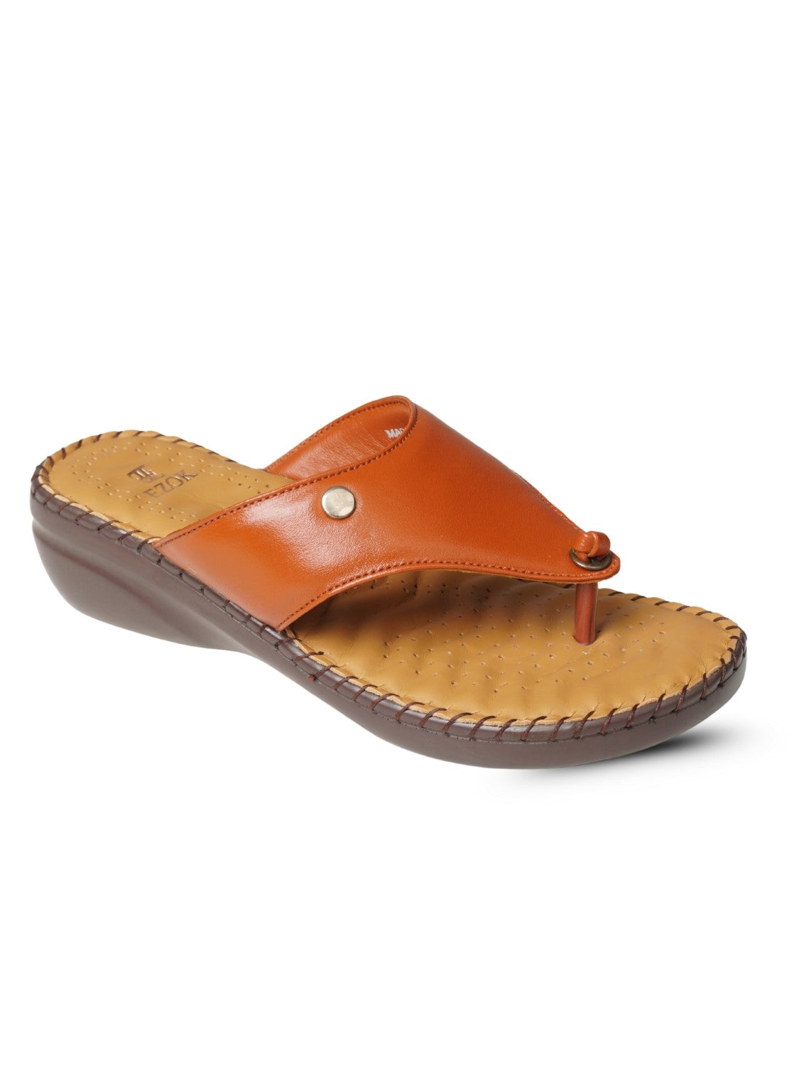 Ezok Women's Casual Genuine Leather Sandals | Stylish Open-Toe Design with Cushioned Insole | Comfortable & Trendy for Everyday Wear