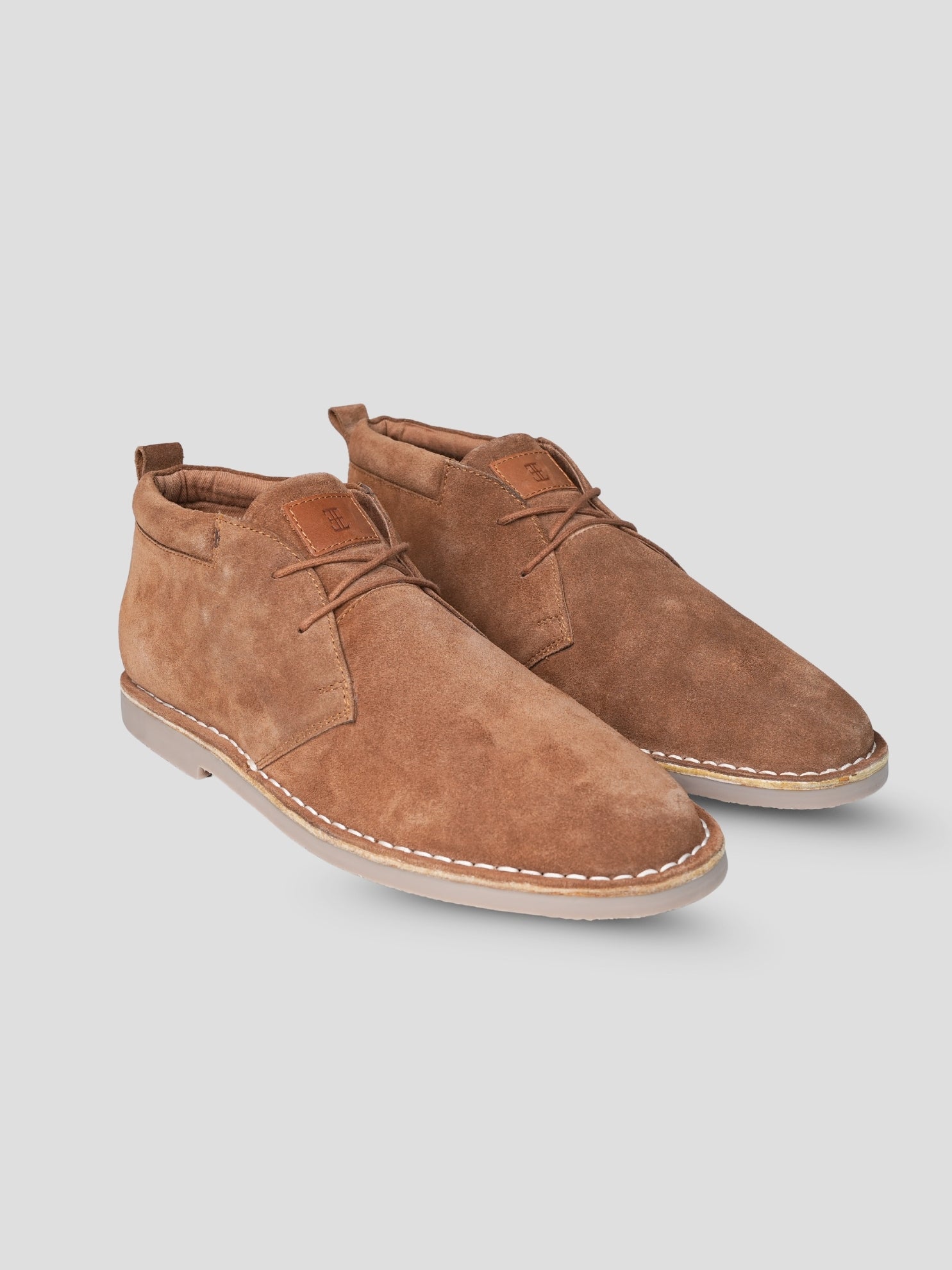 EZOK Men’s Leather Lace-Up Boots | Premium Snuff Camel Leather | Durable TPR Sole | Casual & Semi-Casual Wear