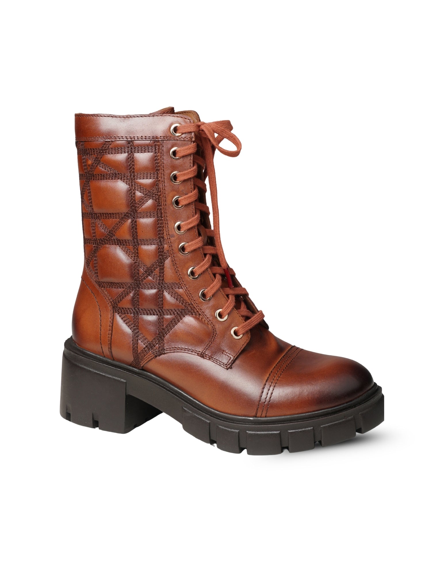 EZOK Women's Leather Chelsea Boots | Stylish Lace-Up Design with Cushioned Insole | Durable, Comfortable & Trendy for Casual Wear