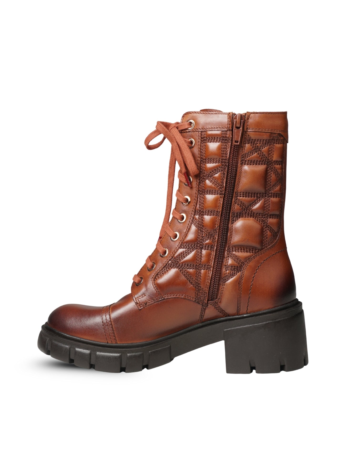 EZOK Women's Leather Chelsea Boots | Stylish Lace-Up Design with Cushioned Insole | Durable, Comfortable & Trendy for Casual Wear