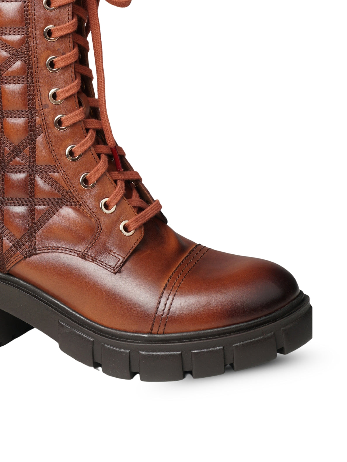 EZOK Women's Leather Chelsea Boots | Stylish Lace-Up Design with Cushioned Insole | Durable, Comfortable & Trendy for Casual Wear