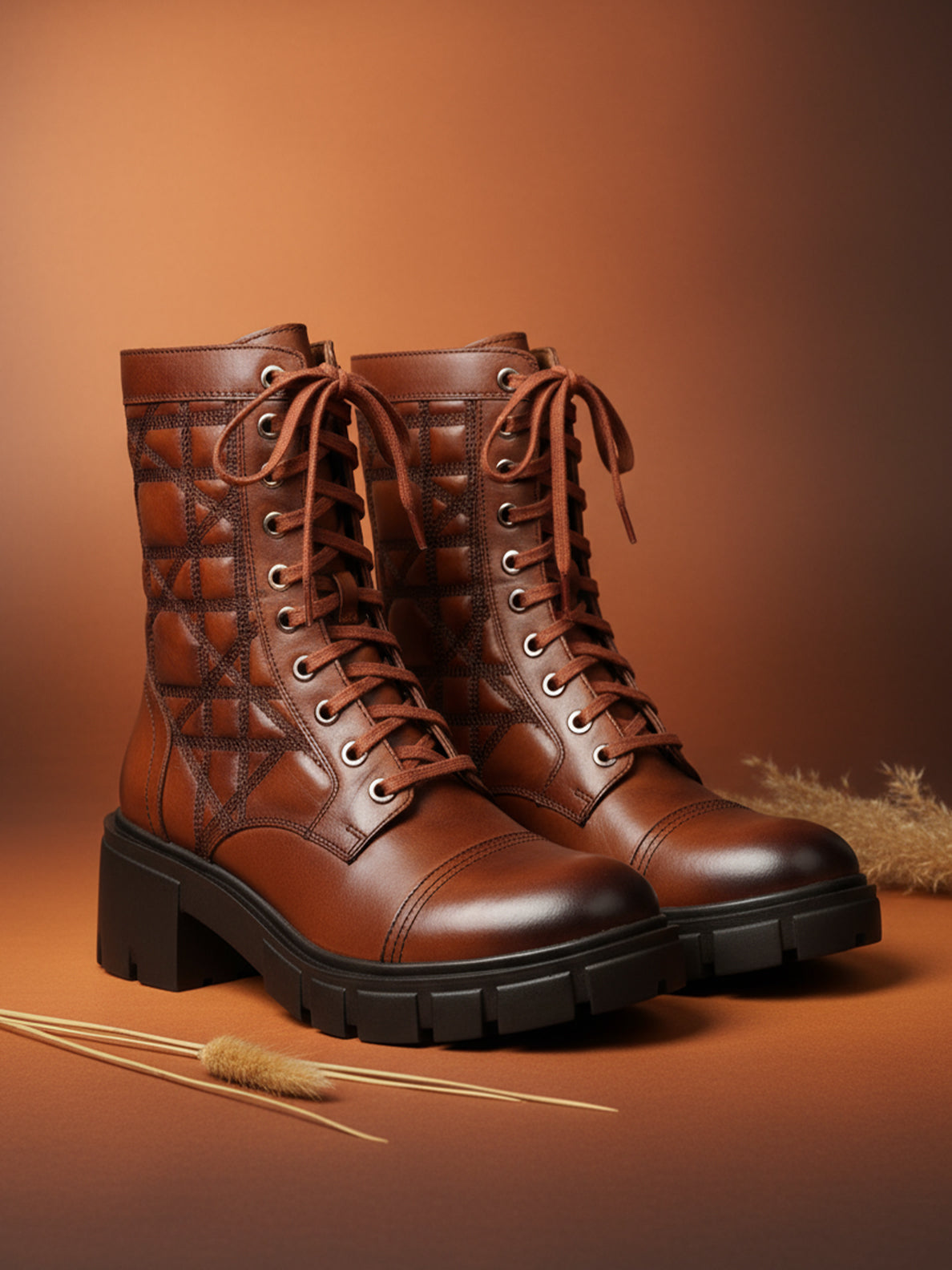 EZOK Women's Leather Chelsea Boots | Stylish Lace-Up Design with Cushioned Insole | Durable, Comfortable & Trendy for Casual Wear