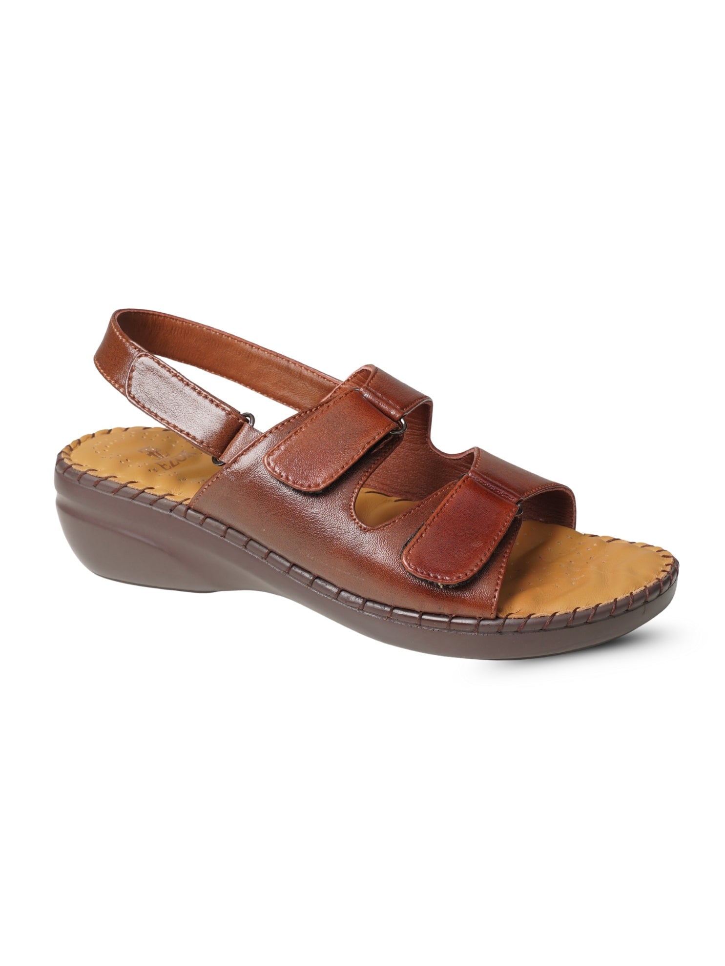 Ezok Women's Casual Genuine Leather Sandals | Stylish Open-Toe Flats Design with Cushioned Insole | Durable, Comfortable & Trendy for Everyday Wear