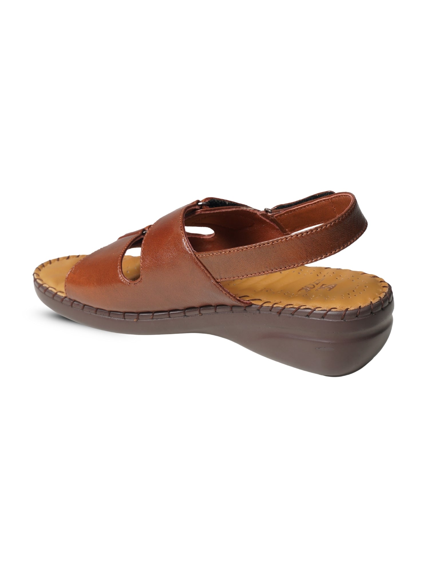 Ezok Women's Casual Genuine Leather Sandals | Stylish Open-Toe Flats Design with Cushioned Insole | Durable, Comfortable & Trendy for Everyday Wear