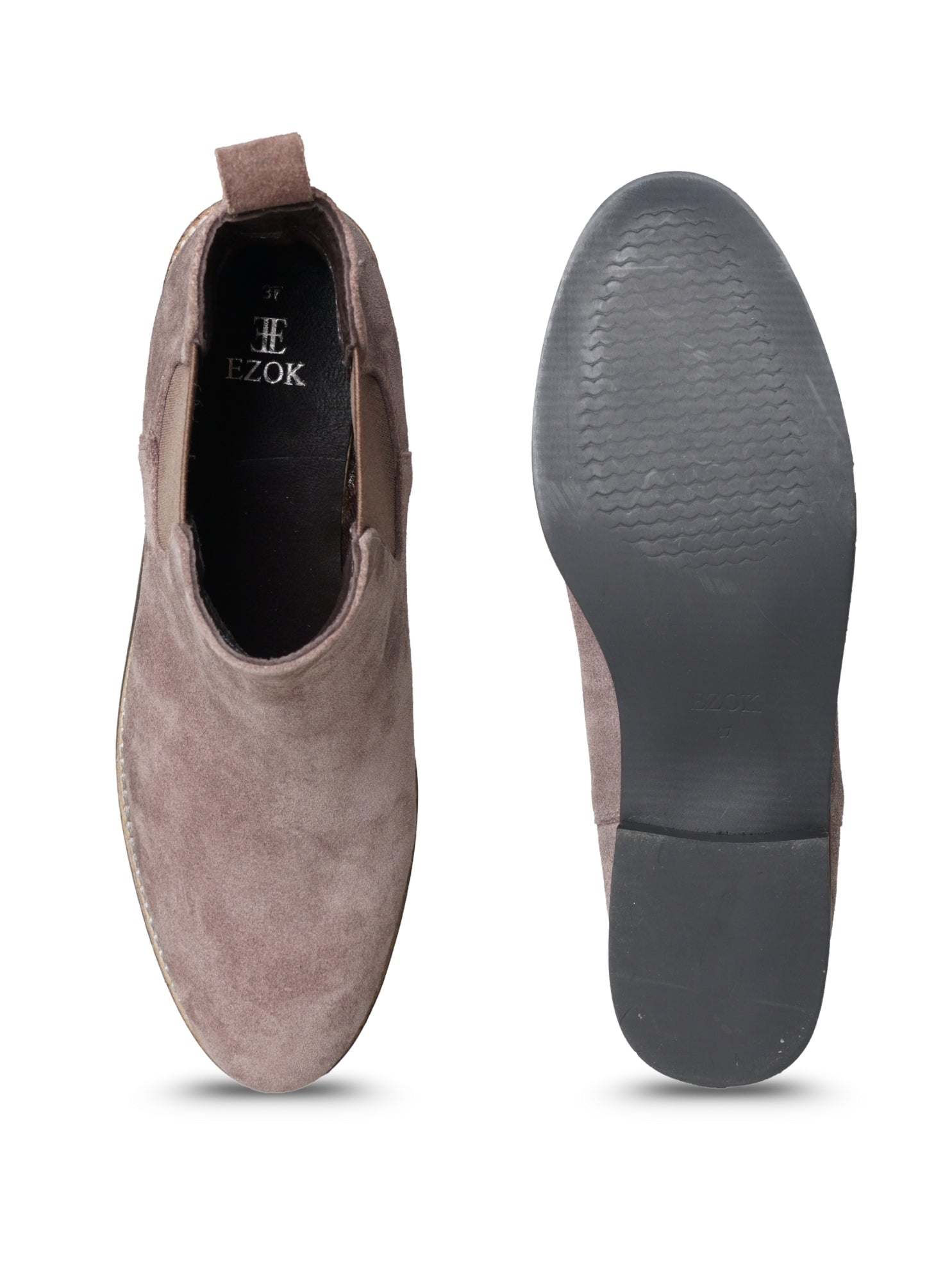 EZOK Women's Leather Chelsea Boots | Stylish Slip-On Design with Cushioned Insole | Durable, Comfortable & Trendy for Casual Wear