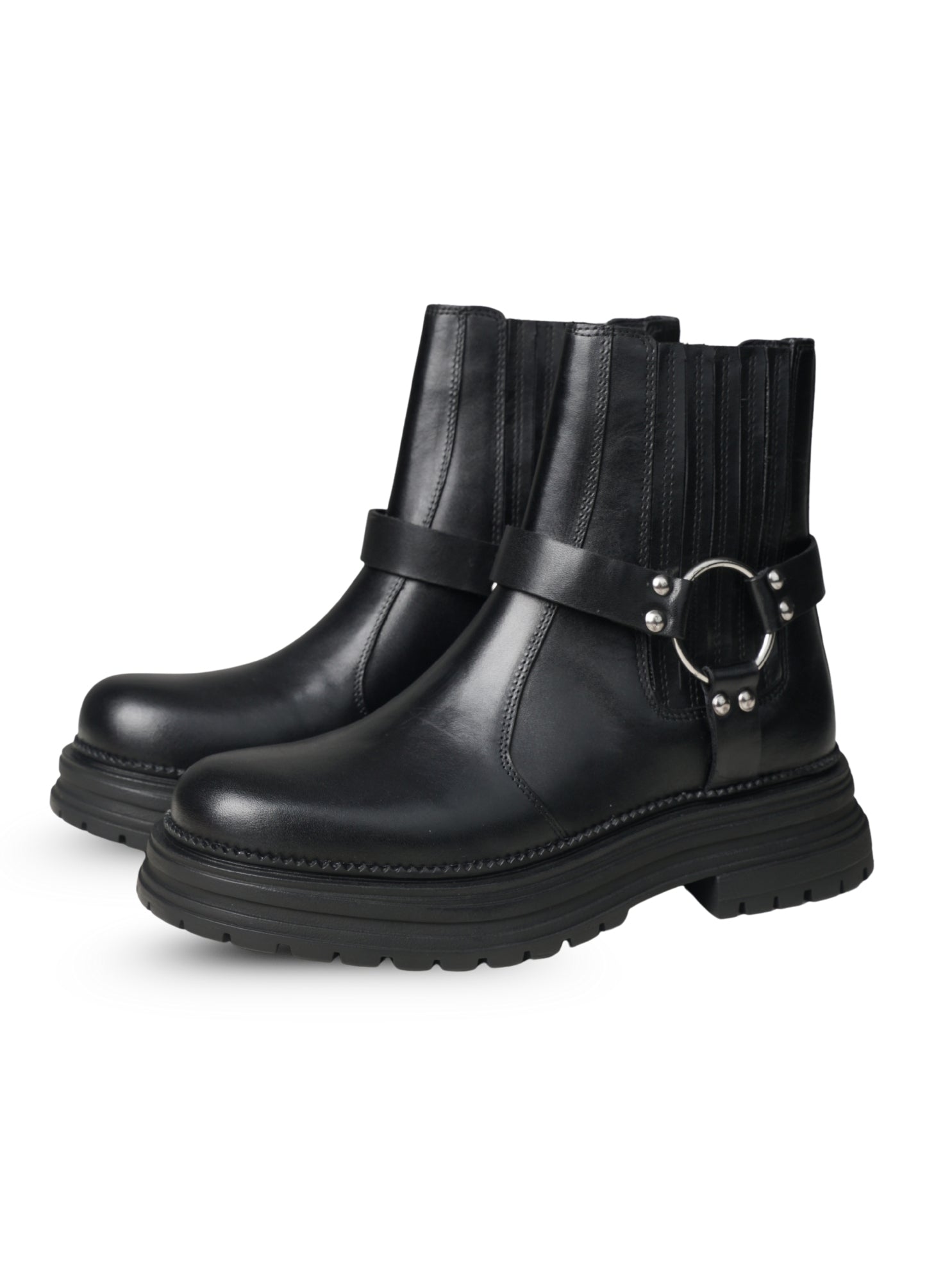 EZOK Women's Leather Chelsea Boots | Stylish Lace-Up Design with Cushioned Insole | Durable, Comfortable & Trendy for Casual Wear