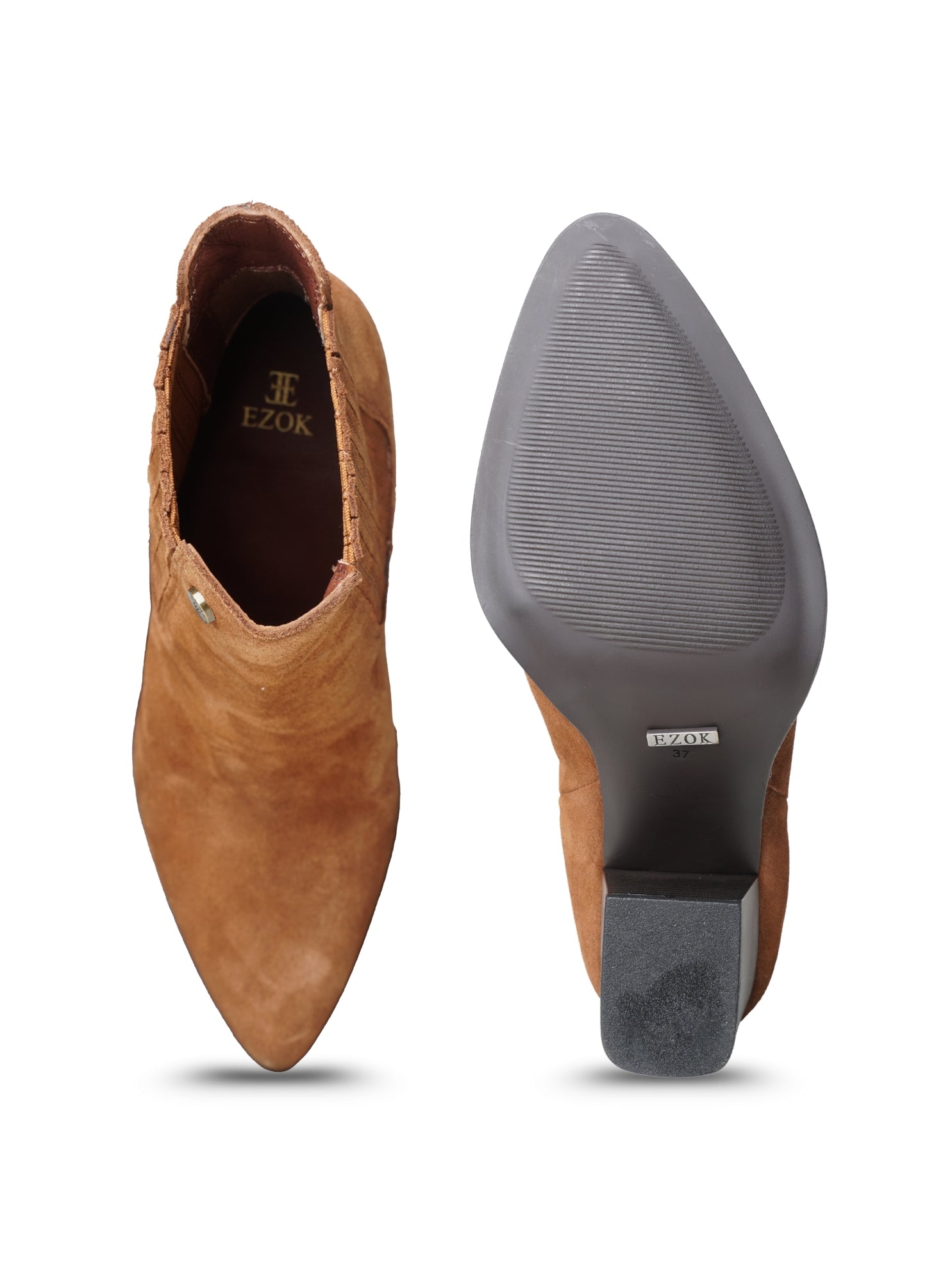 EZOK Women's Leather Chelsea Boots | Stylish Slip-On Design with Cushioned Insole | Durable, Comfortable & Trendy for Casual Wear