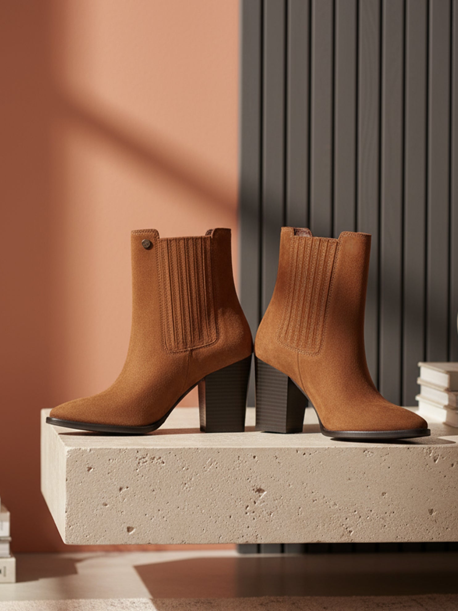 EZOK Women's Leather Chelsea Boots | Stylish Slip-On Design with Cushioned Insole | Durable, Comfortable & Trendy for Casual Wear