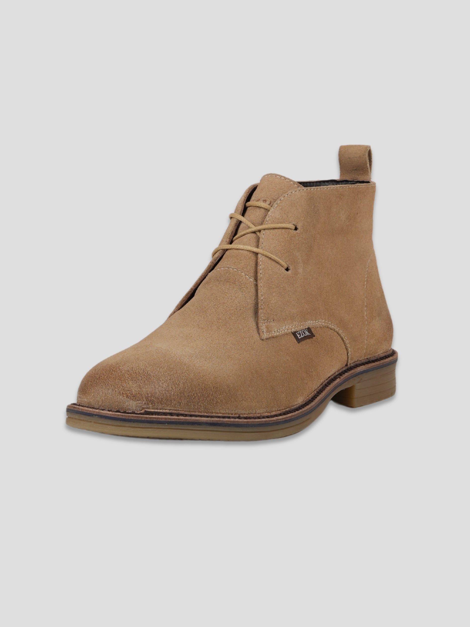 Ezok Leather Ankle Lace Up Boots For Men