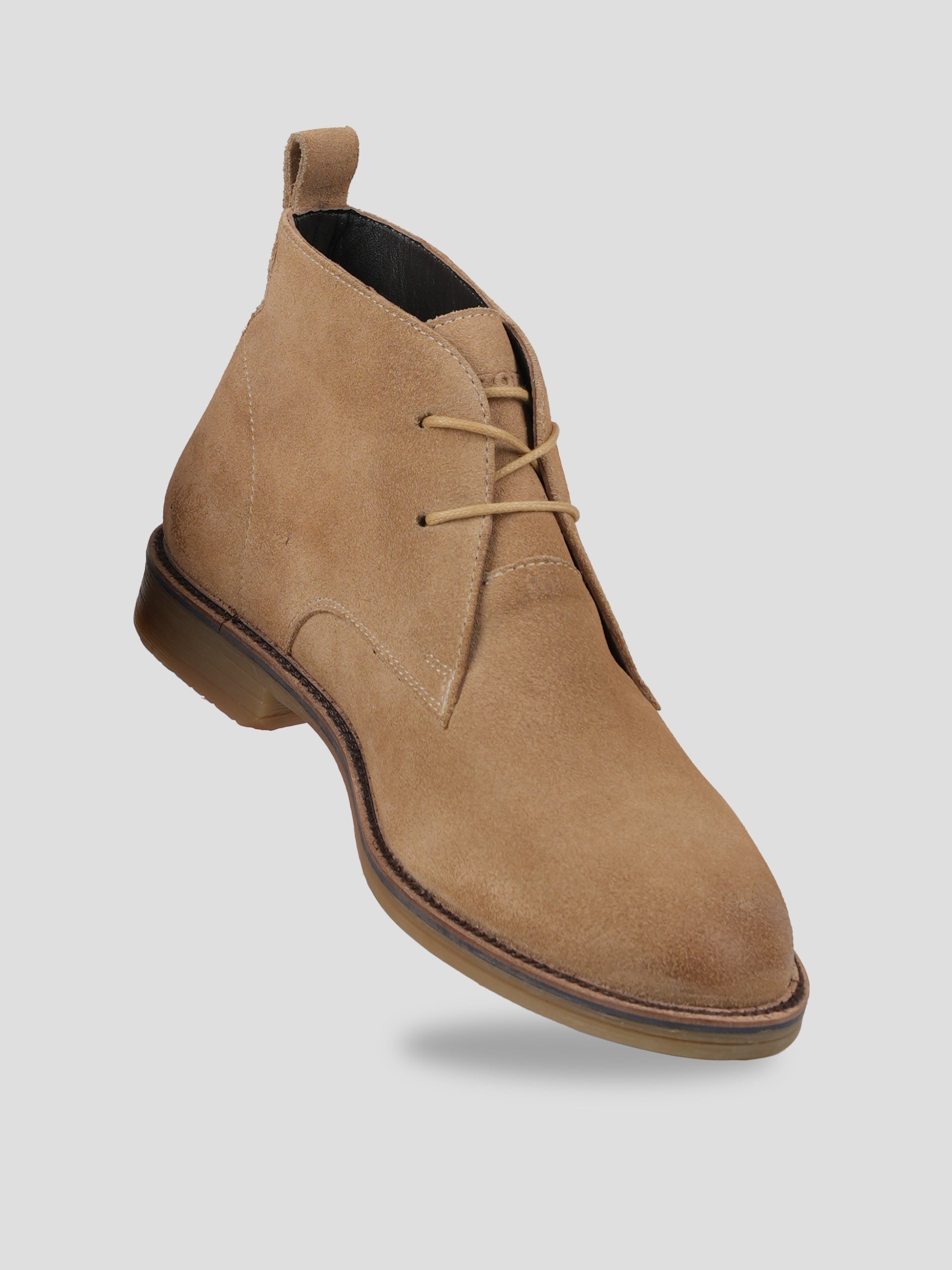 Ezok Leather Ankle Lace Up Boots For Men