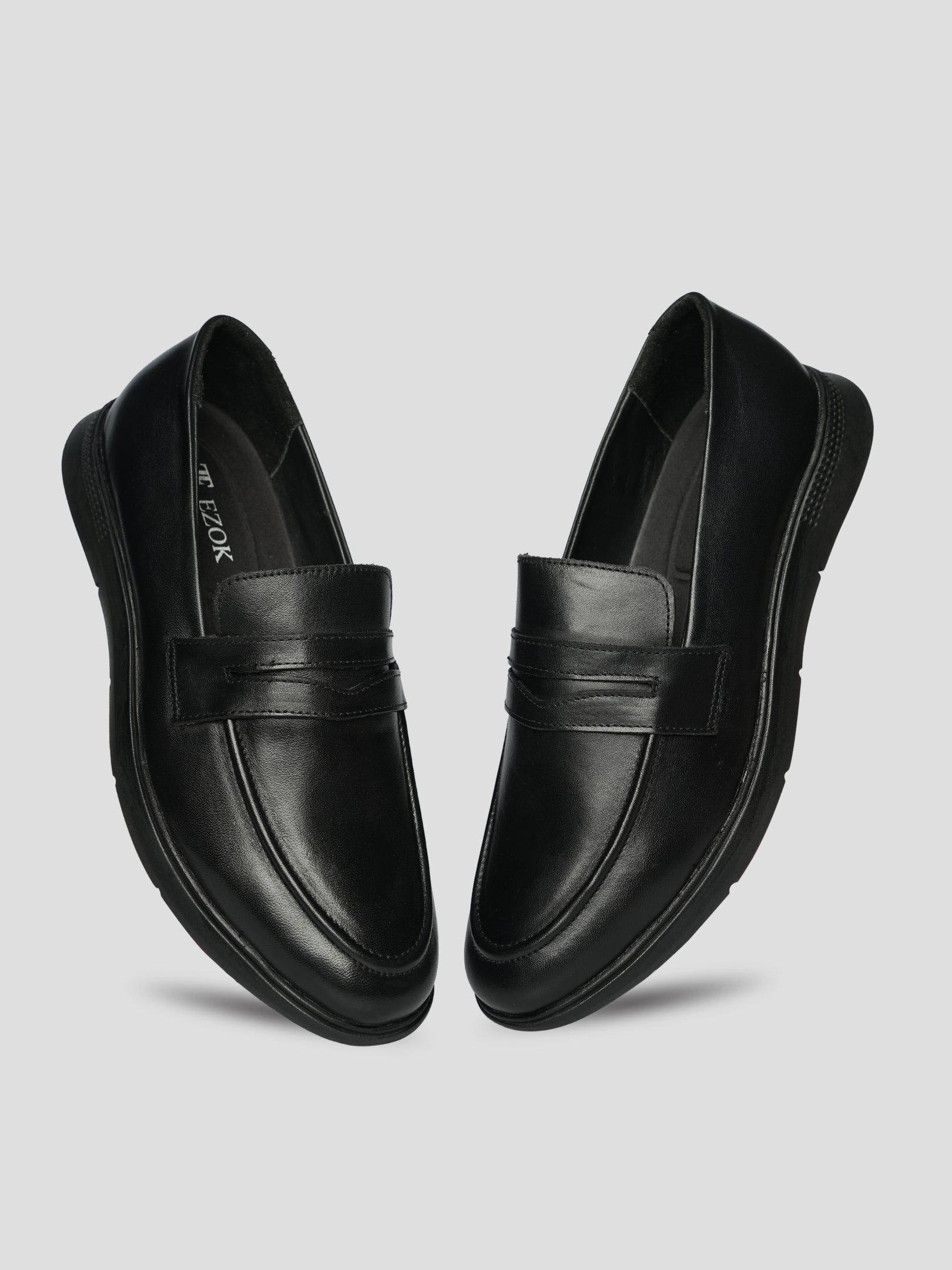 Ezok Men's Leather Casual Slip-On Shoes | Comfortable & Easy to Wear