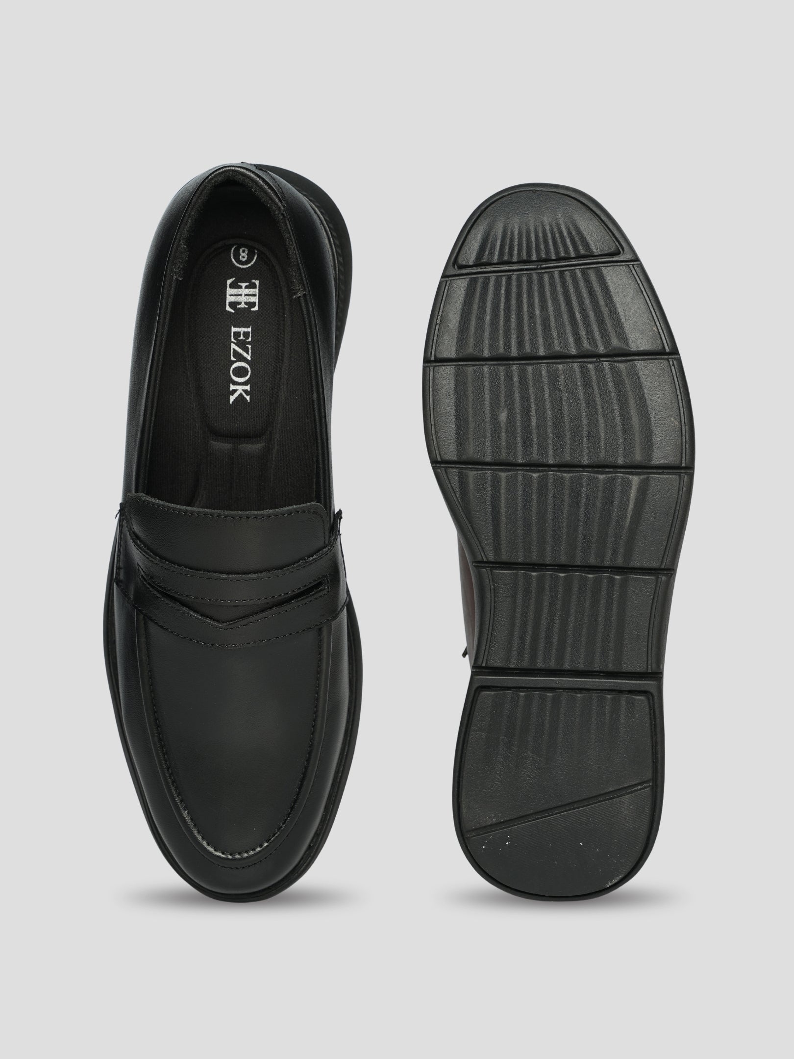 Ezok Men's Leather Casual Slip-On Shoes | Comfortable & Easy to Wear