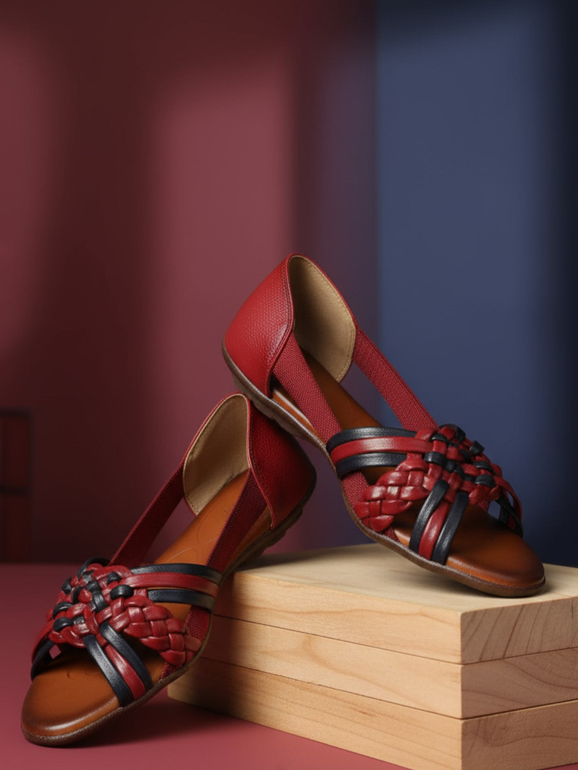 Ezok Women's Casual Genuine Leather Sandals | Stylish Open-Toe Design with Cushioned Insole | Comfortable & Trendy for Everyday Wear