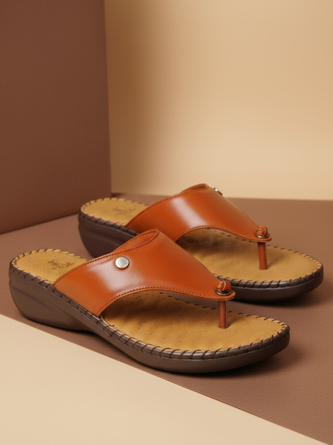 Ezok Women's Casual Genuine Leather Sandals | Stylish Open-Toe Design with Cushioned Insole | Comfortable & Trendy for Everyday Wear