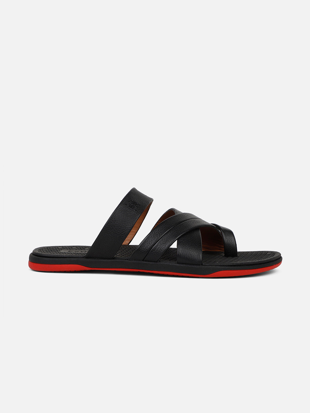 Leather Black sandal for men