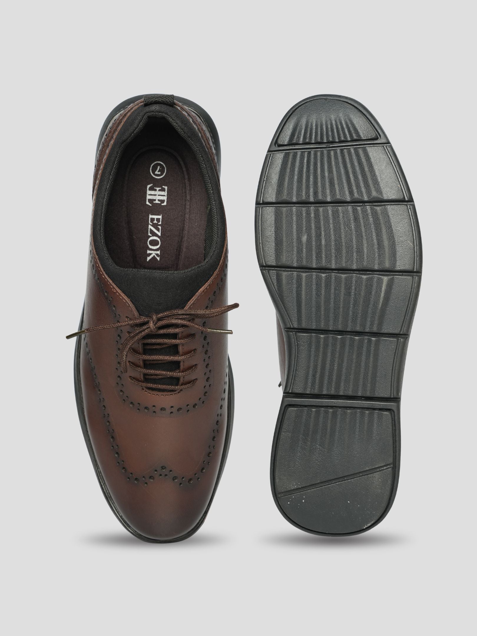 Ezok Men's Leather Casual Lace Up Shoes | Comfortable & Easy to Wear