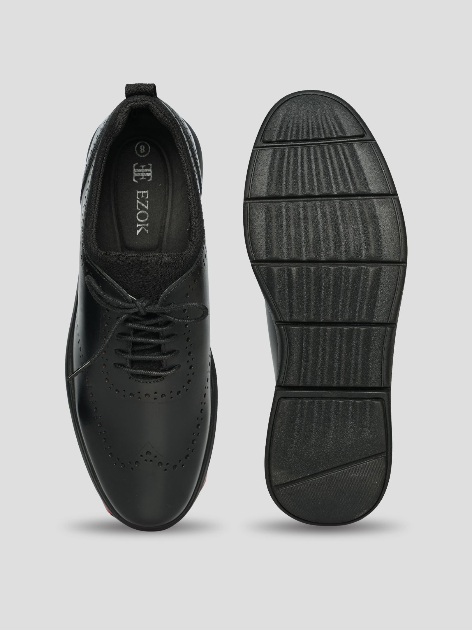 Ezok Men's Leather Casual Lace Up Shoes | Comfortable & Easy to Wear