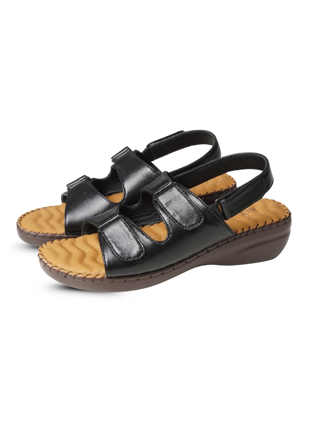 Ezok Women's Casual Genuine Leather Sandals | Stylish Open-Toe Design with Cushioned Insole | Comfortable & Trendy for Everyday Wear