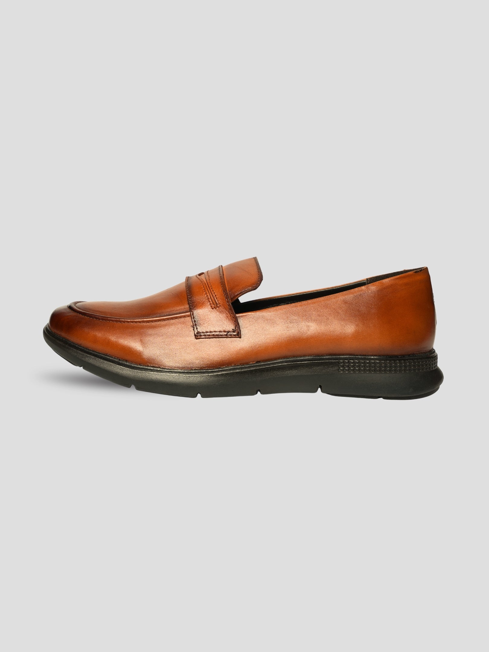 EZOK Men’s Tan Leather Casual Slip-On Shoes | Comfortable Daily Wear
