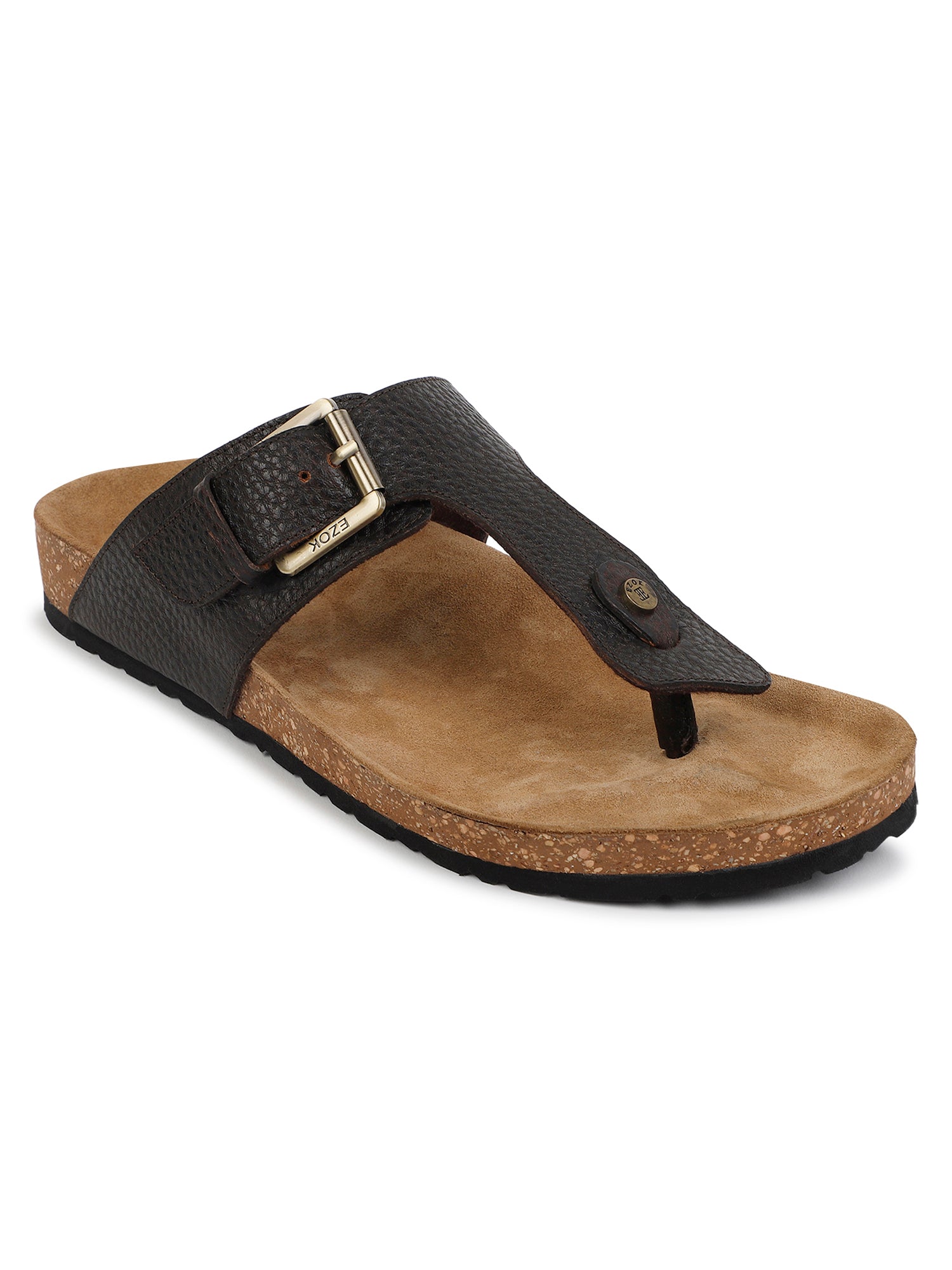 Leather sandal for men (Black)