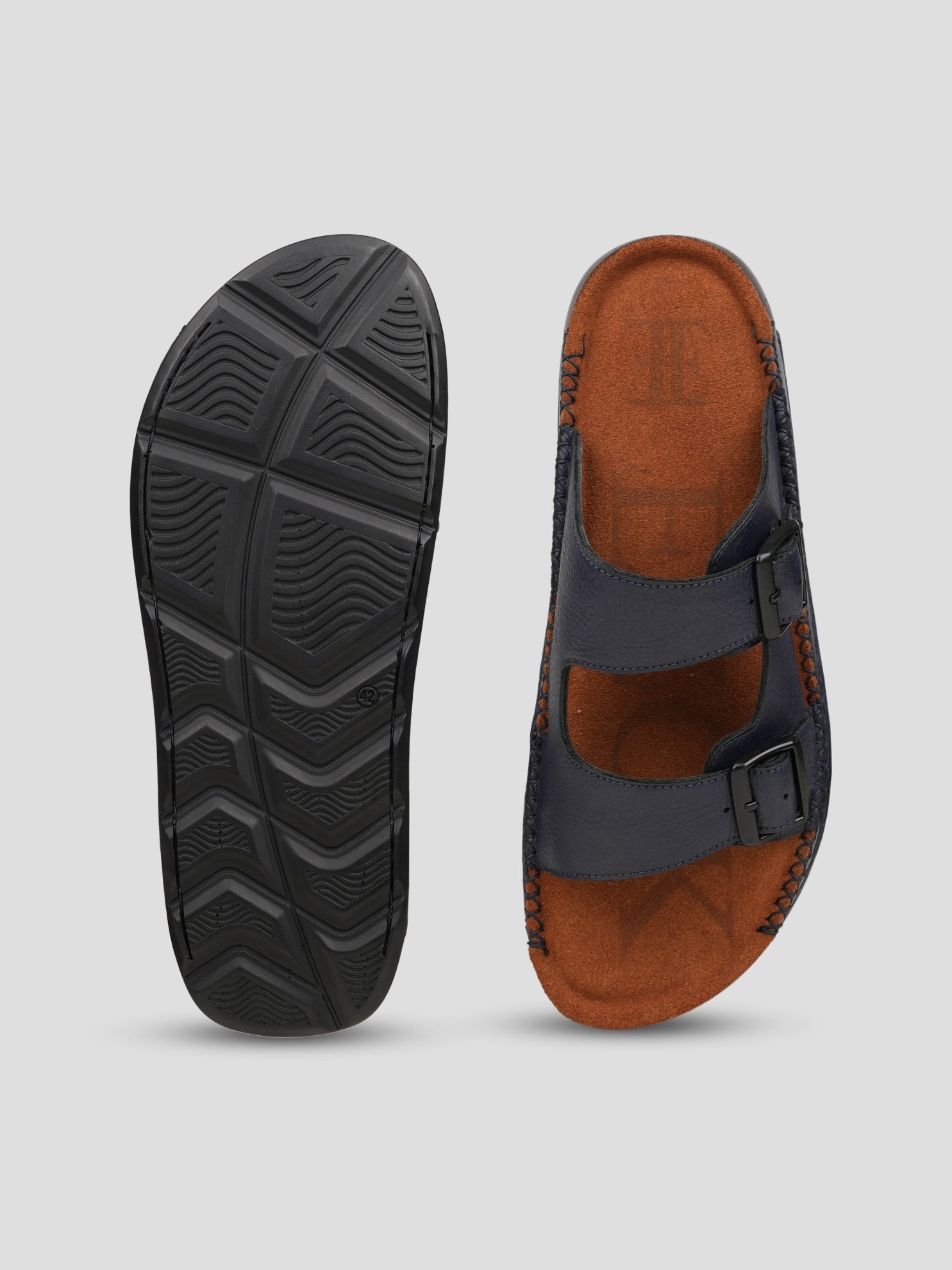 Ezok Men's Genuine Leather Sandals - Comfortable & Stylish Footwear