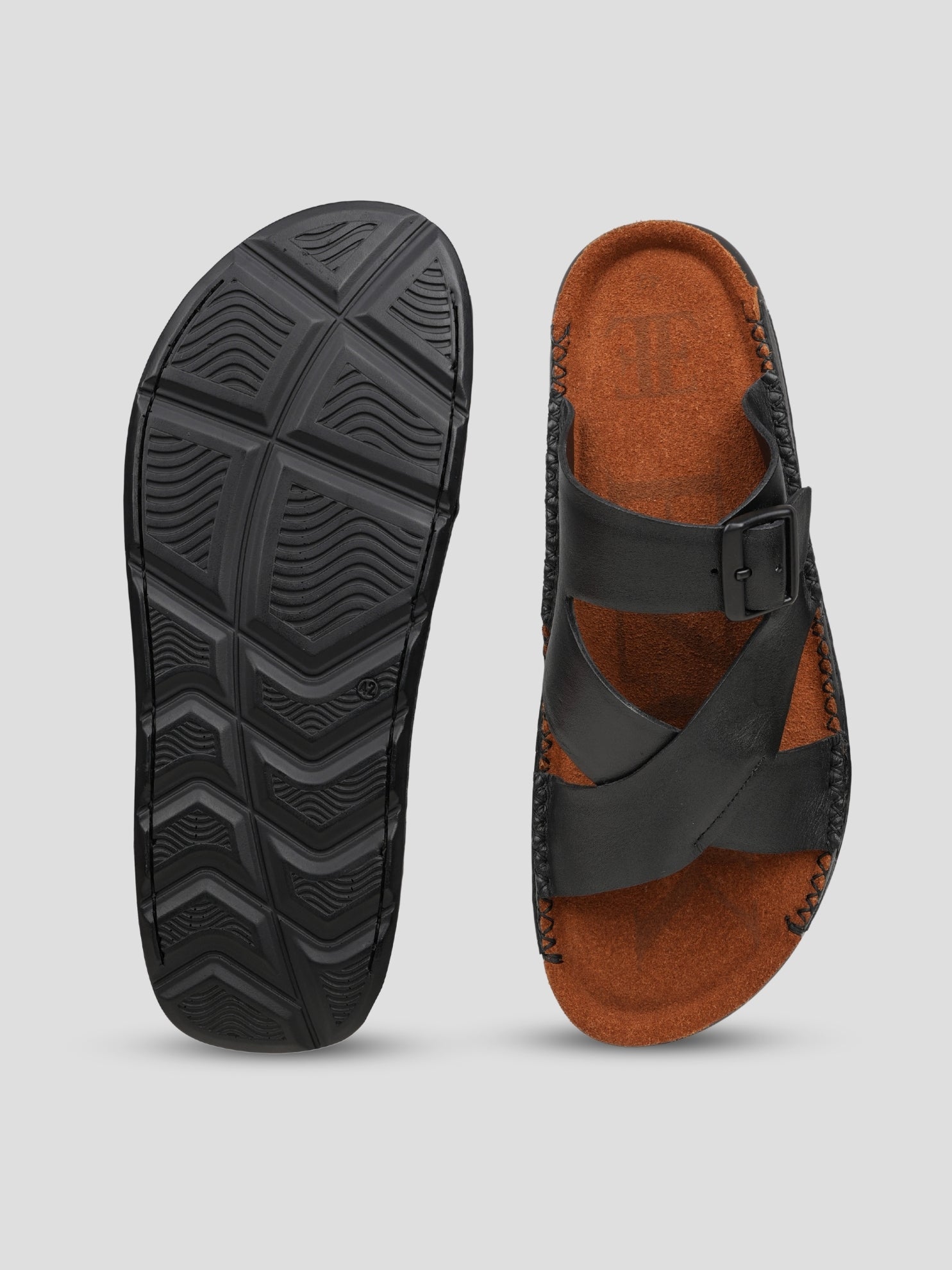 Ezok Men's Genuine Leather Sandals - Comfortable & Stylish Footwear