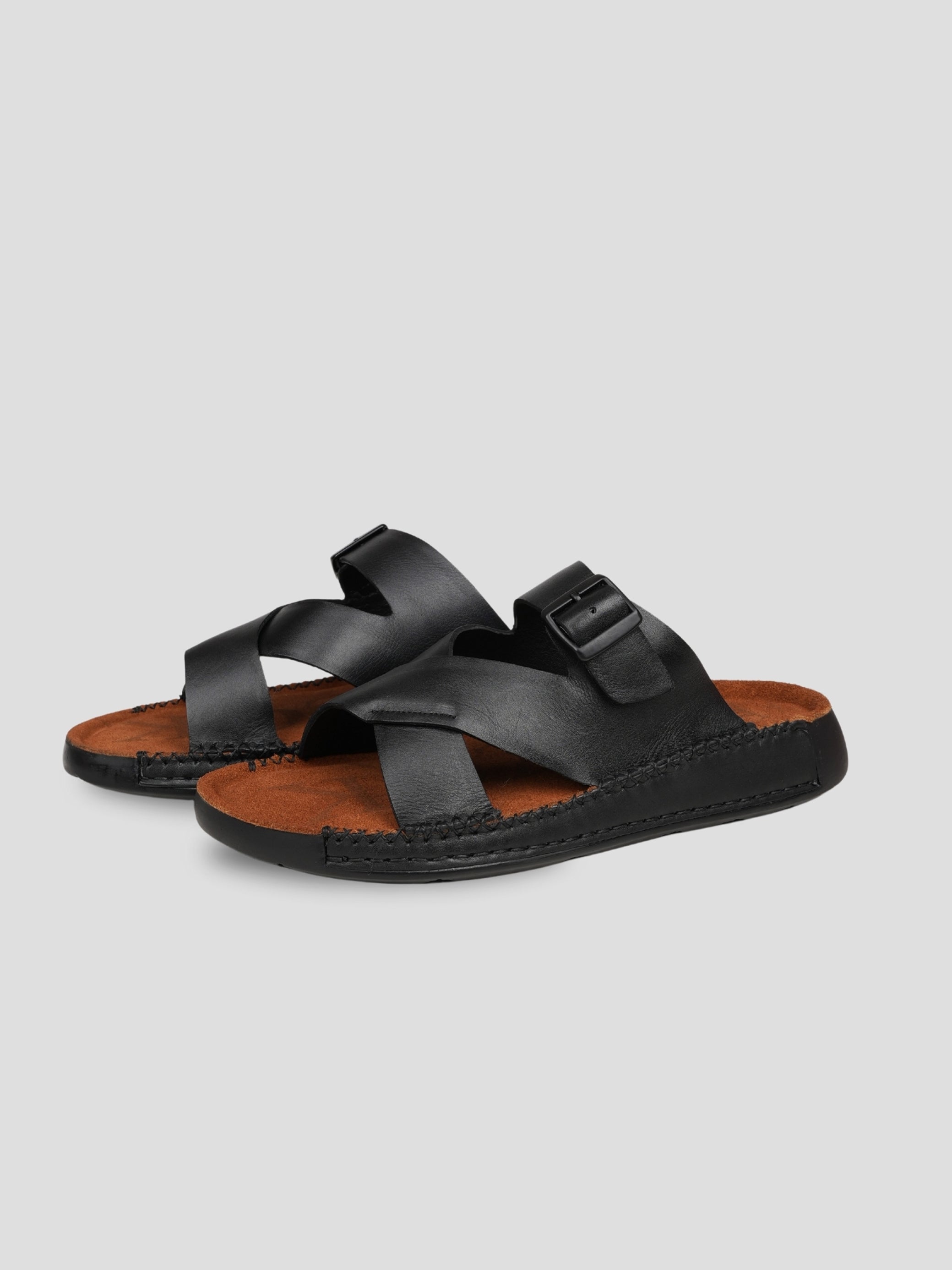 Ezok Men's Genuine Leather Sandals - Comfortable & Stylish Footwear
