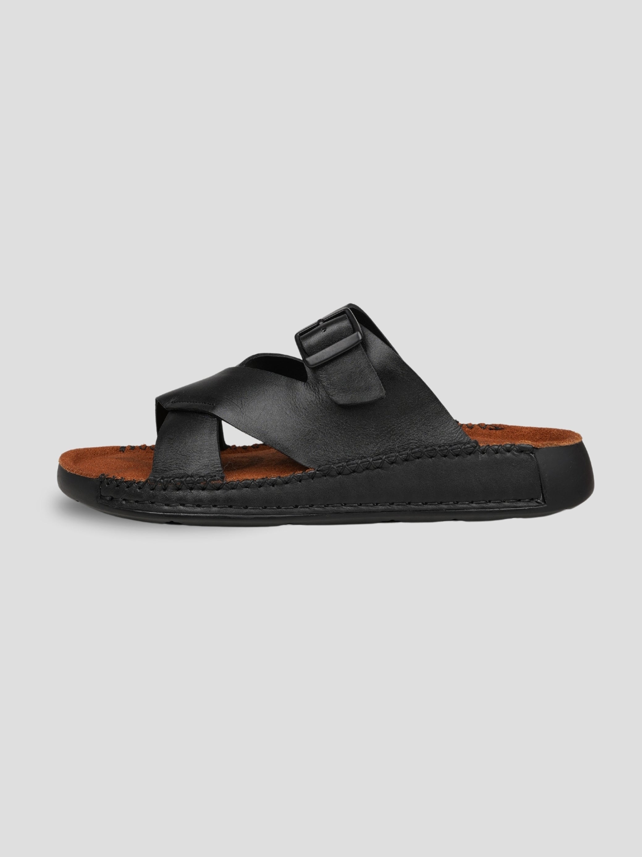 Ezok Men's Genuine Leather Sandals - Comfortable & Stylish Footwear